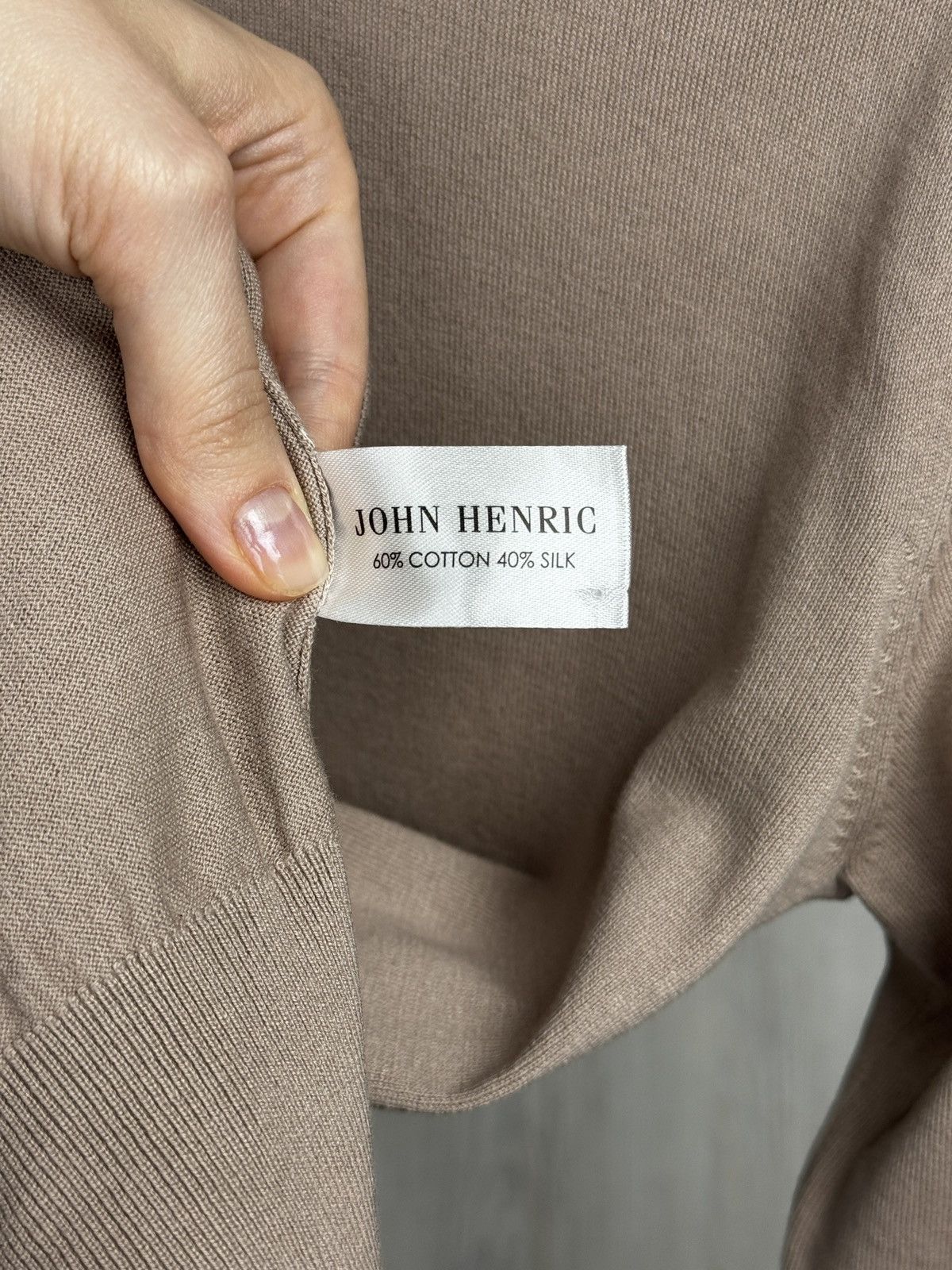 Other John Henric Sweden Cotton-Silk Knitted Long Sleeve Polo sz M Size US M / EU 48-50 / 2 - 10 Thumbnail
