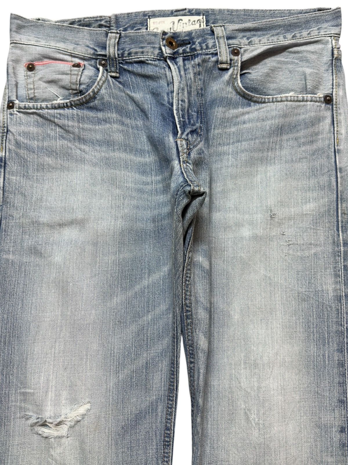 Edwin Vintage Edwin 503V Selvedge Faded Distressed Denim Size US 36 / EU 52 - 2 Thumbnail
