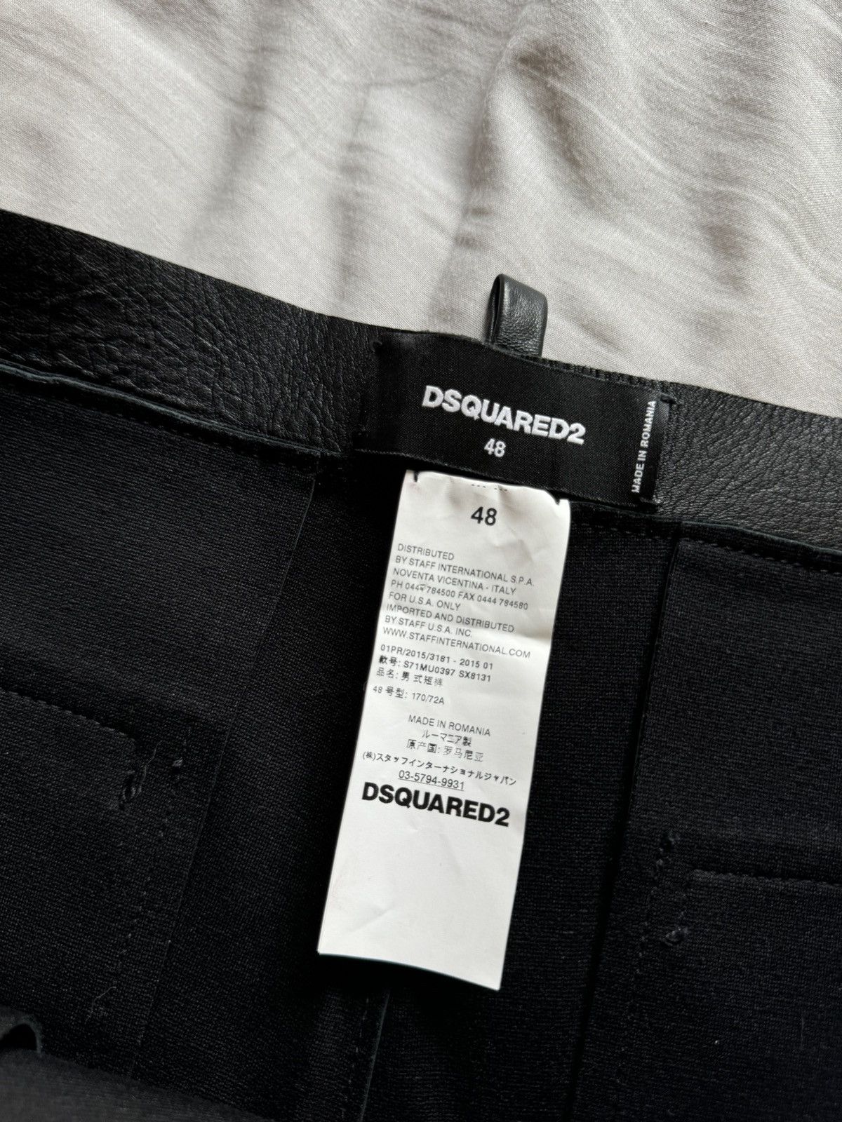 Dsquared2 Leather Wide Shorts Size US 32 / EU 48 - 3 Thumbnail