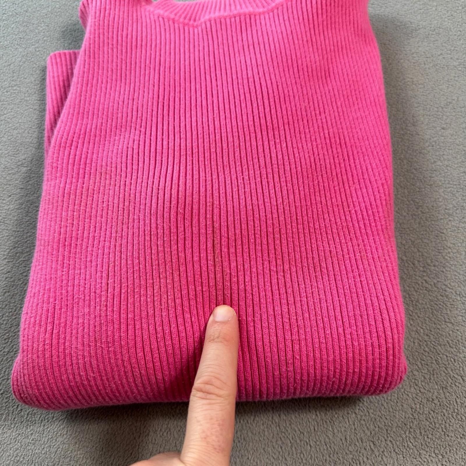 Lauren Ralph Lauren Lauren Ralph Lauren Turtleneck Sweater Pink Ribbed Womens XL Size XL / US 12-14 / IT 48-50 - 9 Thumbnail