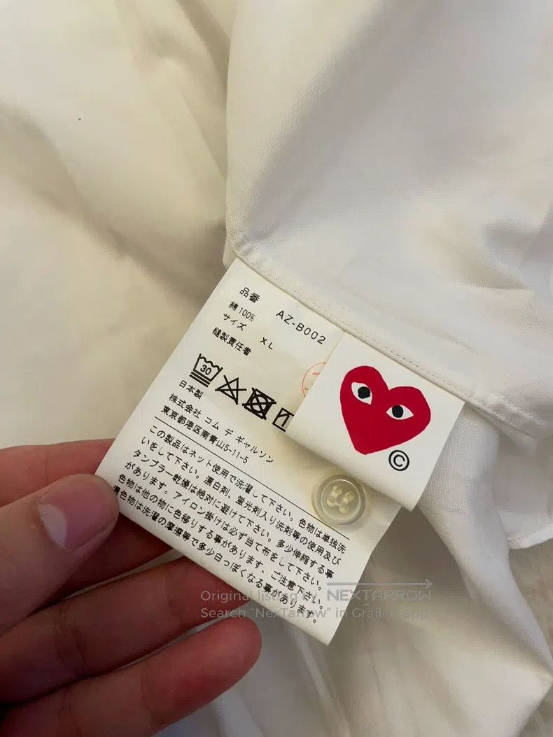 Comme des Garcons Comme Des Garcons Heart Red Heart White Shirt Size XL / US 12-14 / IT 48-50 - 3 Thumbnail