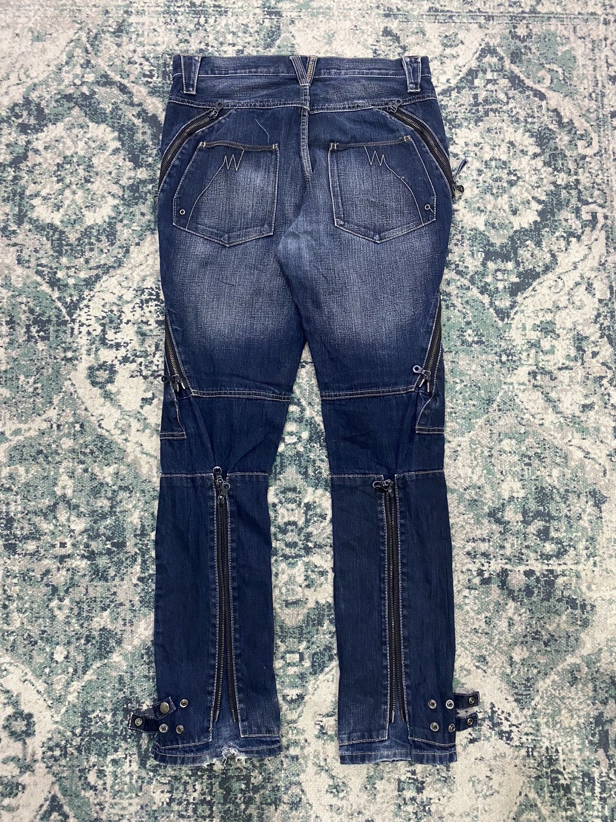 PPFM PPFM Multizipper Double Pocket Tactical Bondage Denim Pant Size US 32 / EU 48 - 18 Thumbnail