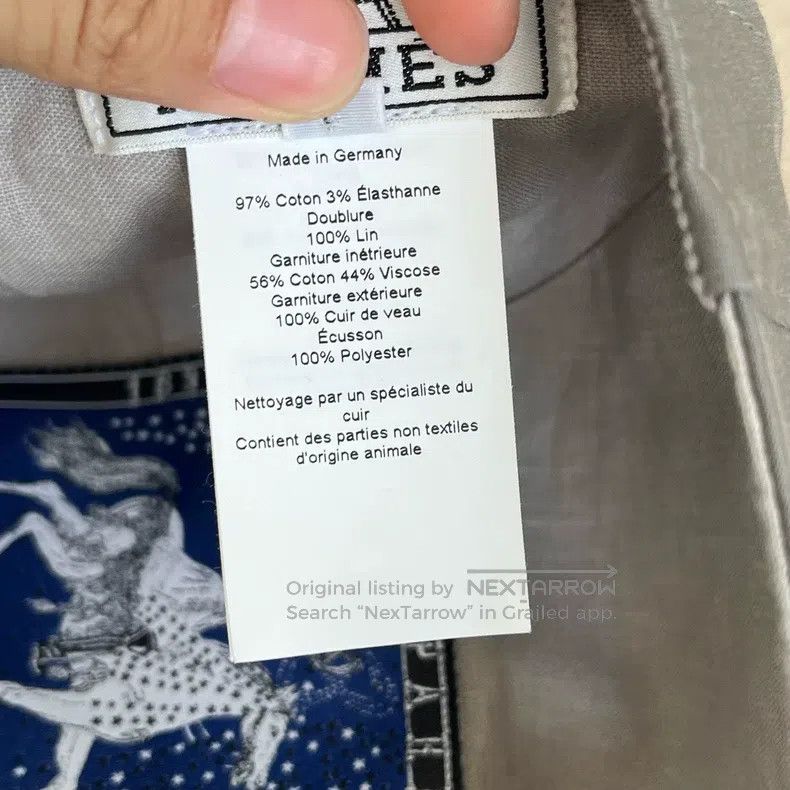 Hermes Hermes size 61 Gray logo print baseball cap Size ONE SIZE - 8 Thumbnail