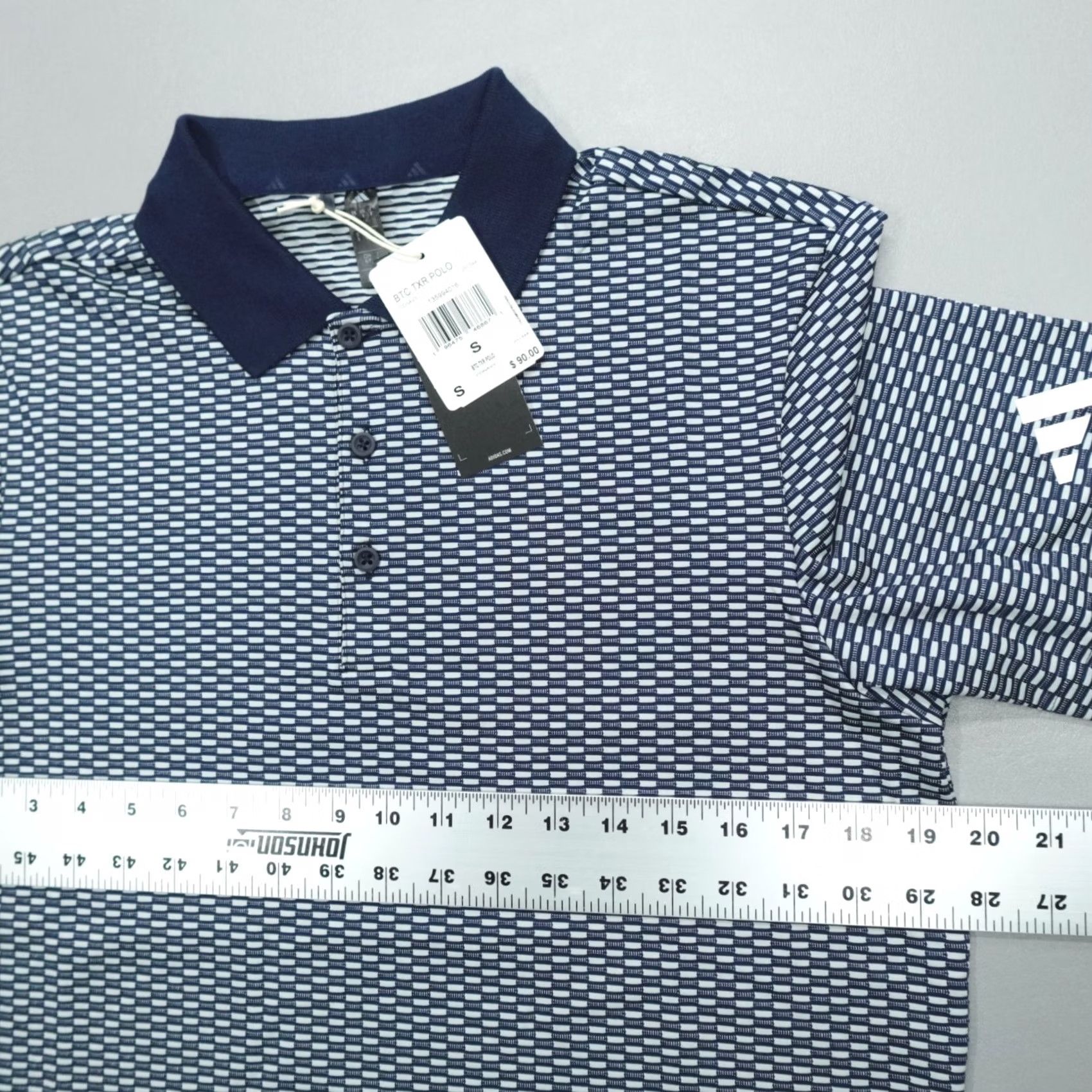 Adidas Adidas AdiClub Beyond Textured Polo Shirt Men's Size S Geometric Size US S / EU 44-46 / 1 - 6 Thumbnail
