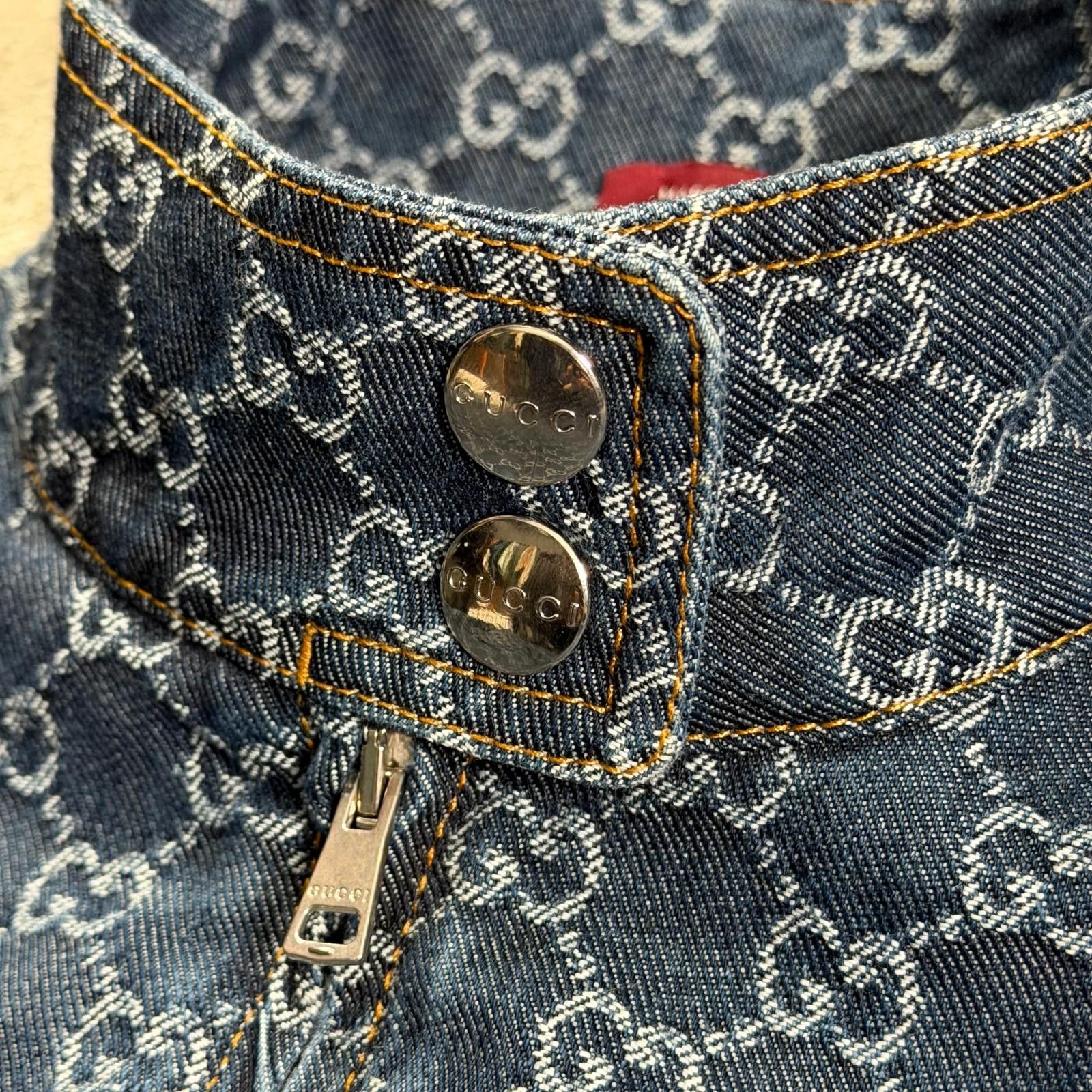 Gucci Gucci Denim Monogram Jacket Size US S / EU 44-46 / 1 - 7 Thumbnail