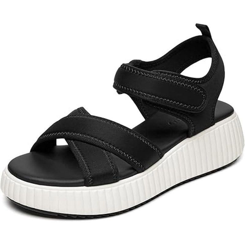 Other New Rihero Womens 9.5 Comfort Platform Sandals - Black/White Size US 9.5 / IT 39.5 - 1 Thumbnail
