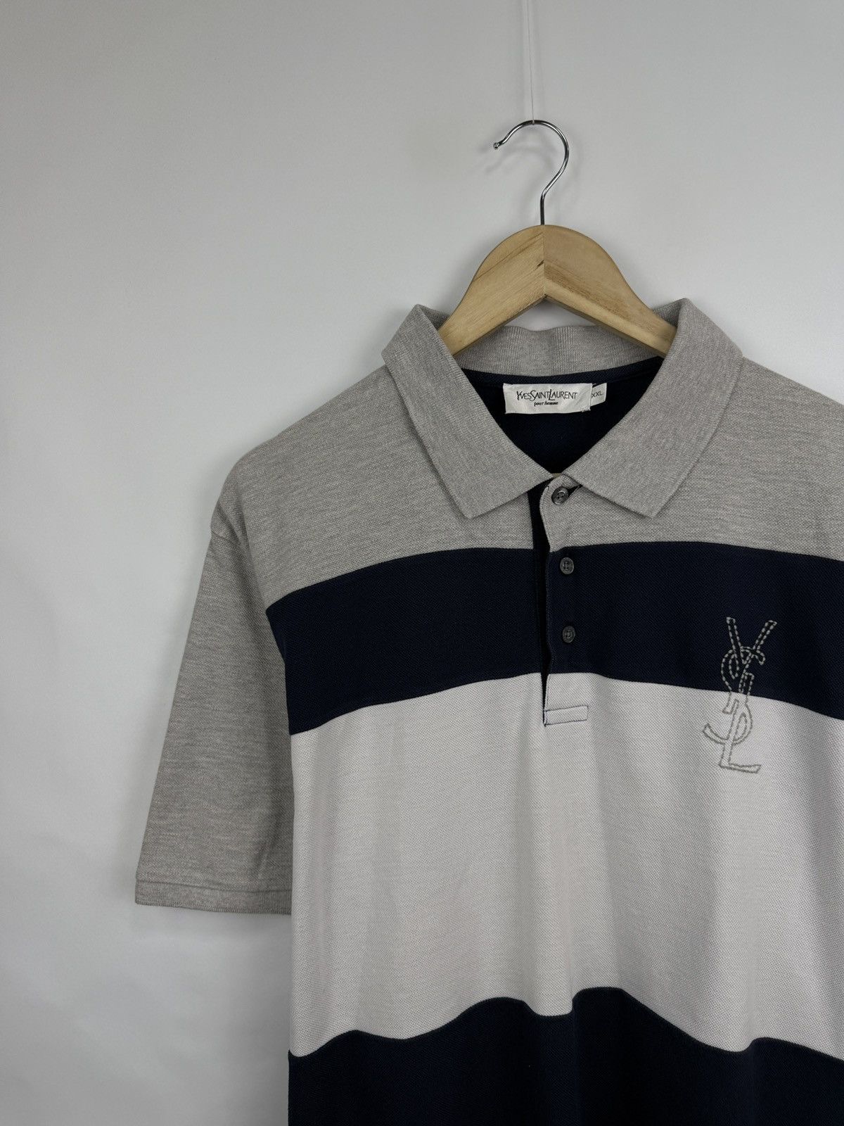 Yves Saint Laurent Vintage 90s Yves Saint Laurent YSL Polo T-Shirt Rare Retro Size US XXL / EU 58 / 5 - 2 Thumbnail