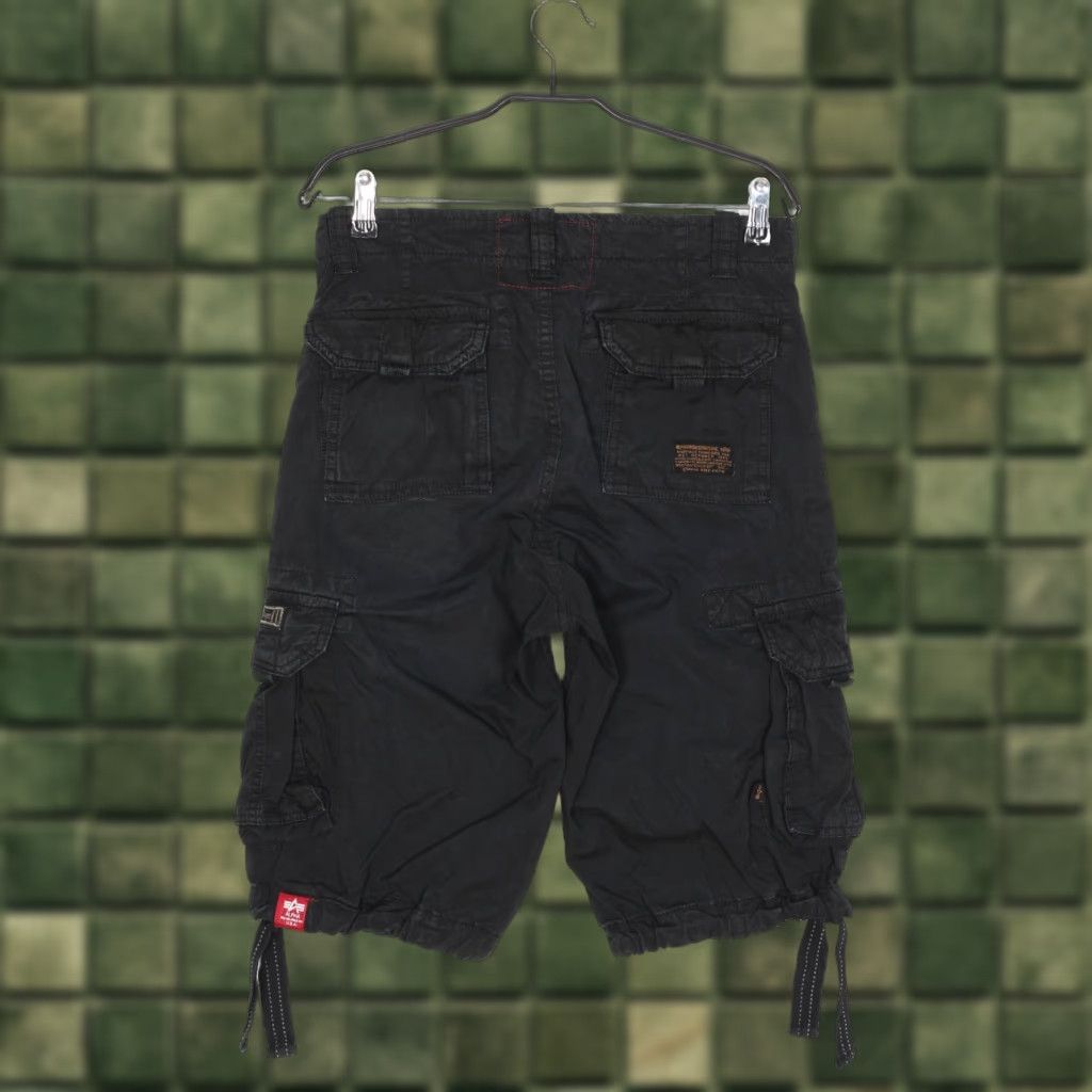 Alpha Industries VINTAGE ALPHA INDUSTRIES Cargo Shorts Men Size W30 DZ7054 Black Cargo Shorts Men 30 Inseam 13" Waist 30" Black Mens Size US 30 / EU 46 - 1 Thumbnail