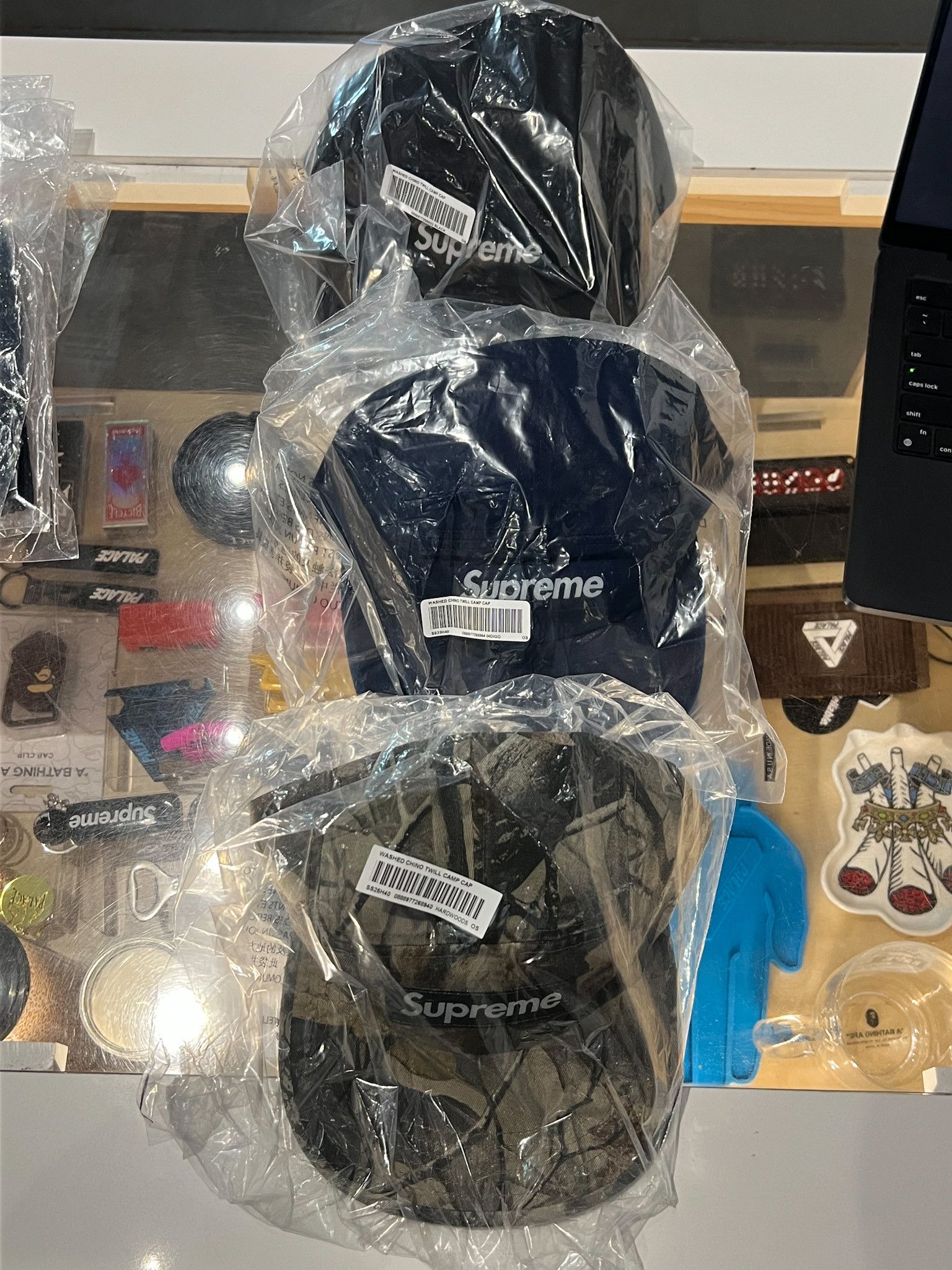 Supreme Supreme Washed Chino Twill Camp Cap Indigo Size ONE SIZE - 3 Thumbnail