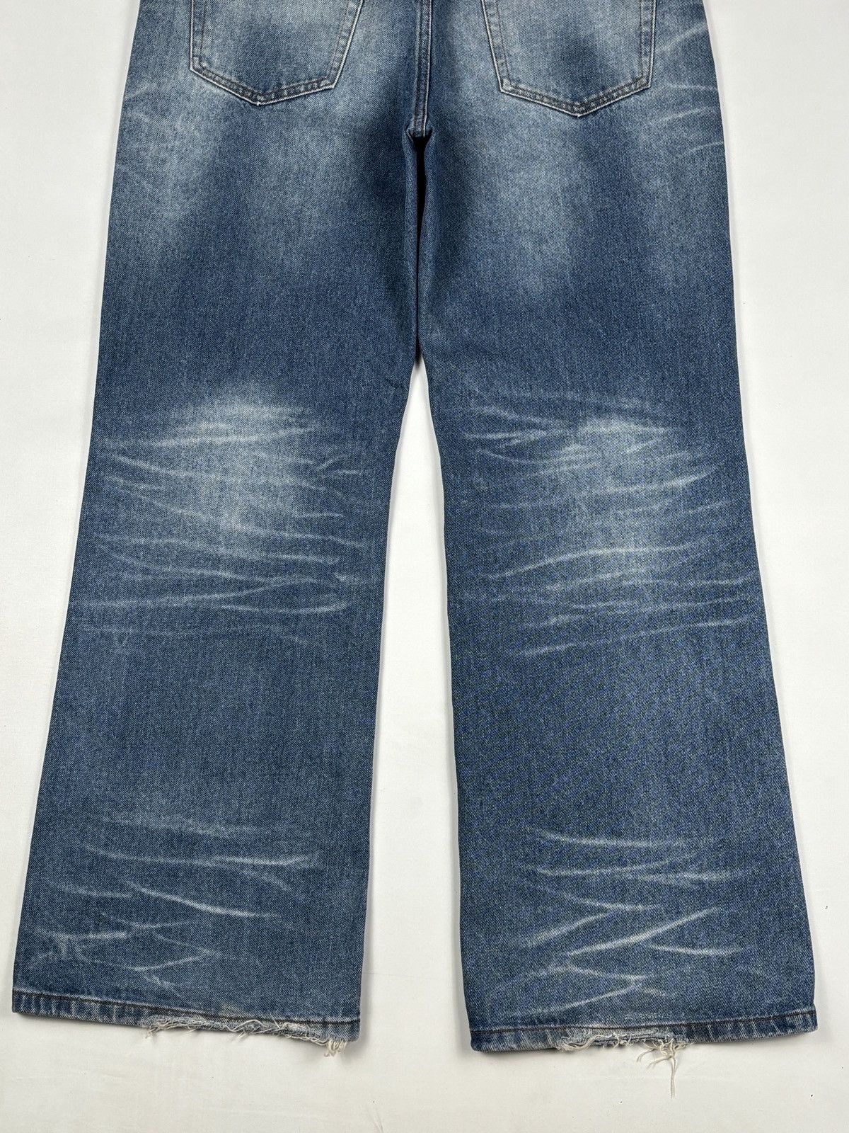 Y/Project Distressed Blue Wash Baggy Fit Denim Jeans Size US 32 / EU 48 - 11 Thumbnail