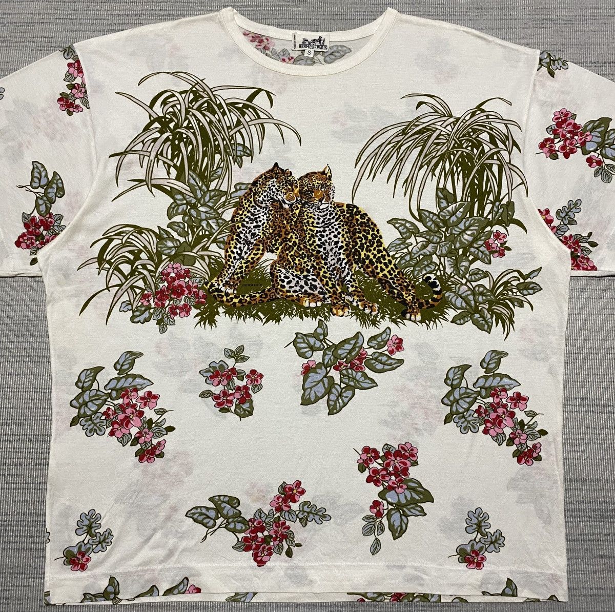 Hermes Vintage 80s Hermès Jungle Love T-Shirts Size M / US 6-8 / IT 42-44 - 2 Thumbnail