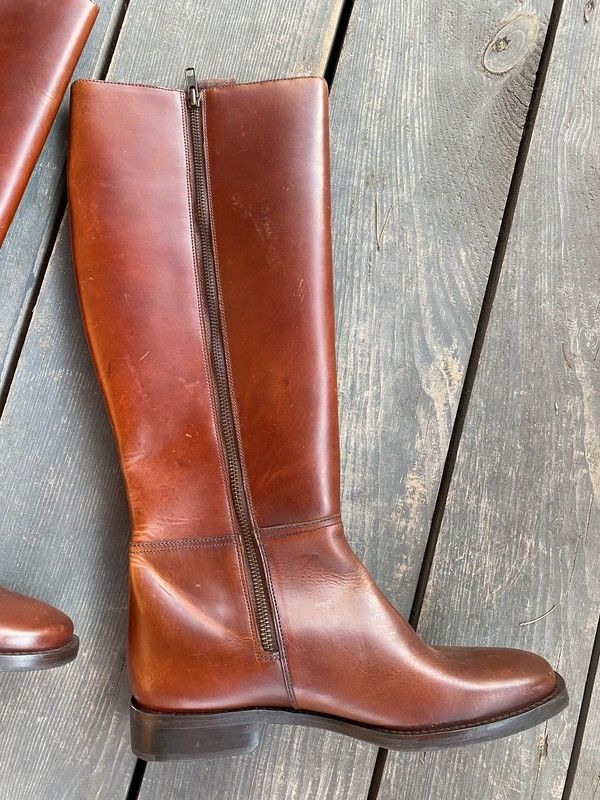 Cole Haan Brown leather boots in an equestrian/horse riding style Size US 7.5 / IT 37.5 - 7 Thumbnail