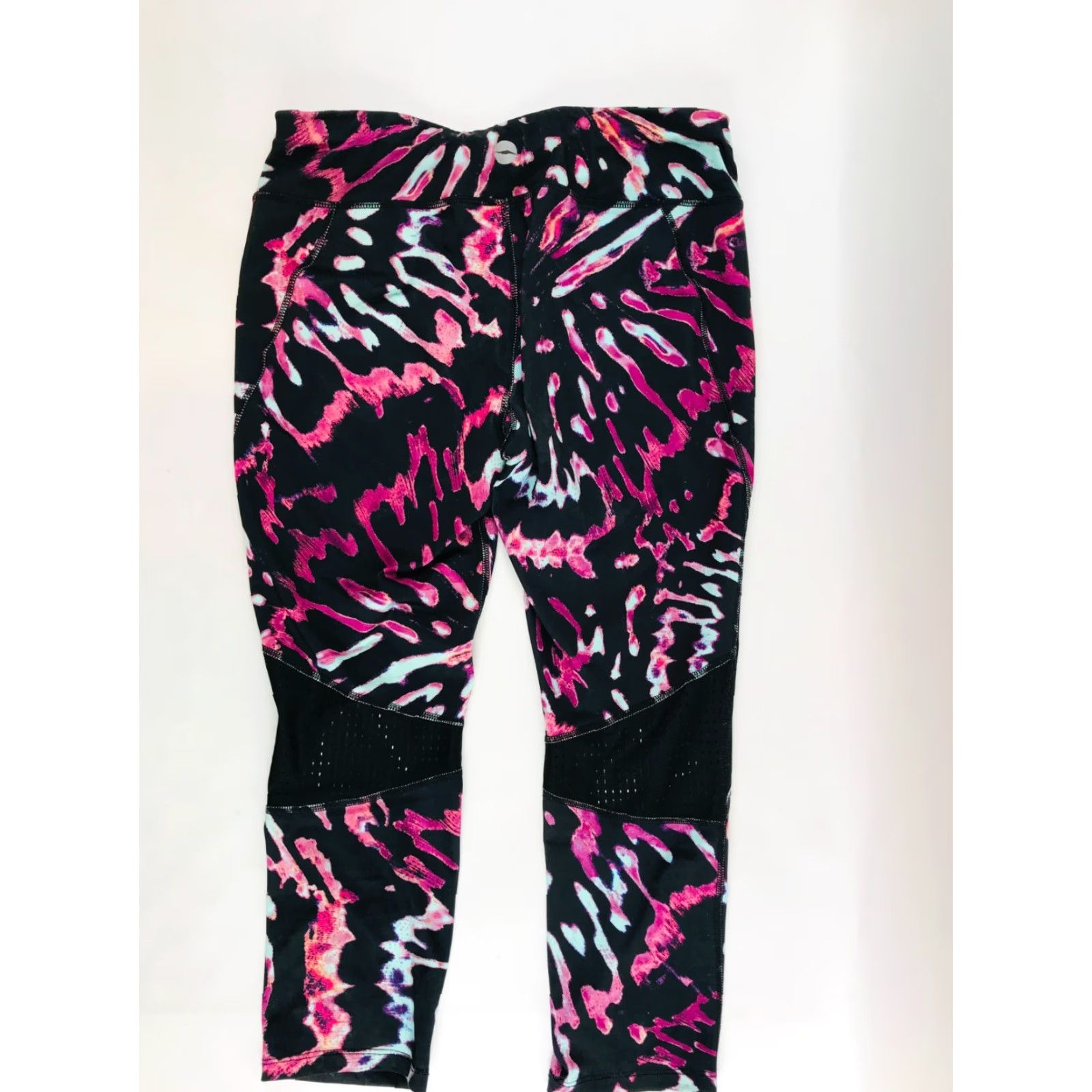 Avia VINTAGE Avia Yoga Pants Women's M Black Capri Stretch Waistband Geometric Athletic Activewear 90s Mens Womens? Size 32" / US 10 / IT 46 - 2 Thumbnail