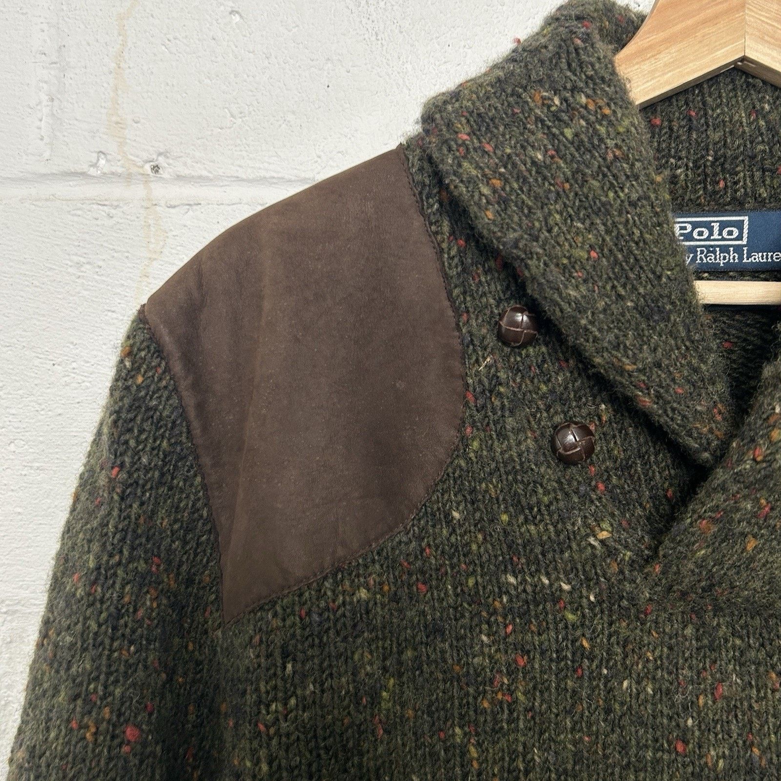 Polo Ralph Lauren Vintage Polo Ralph Lauren Wool Shawl-Collar Sweater "Green" Size US XL / EU 56 / 4 - 6 Thumbnail