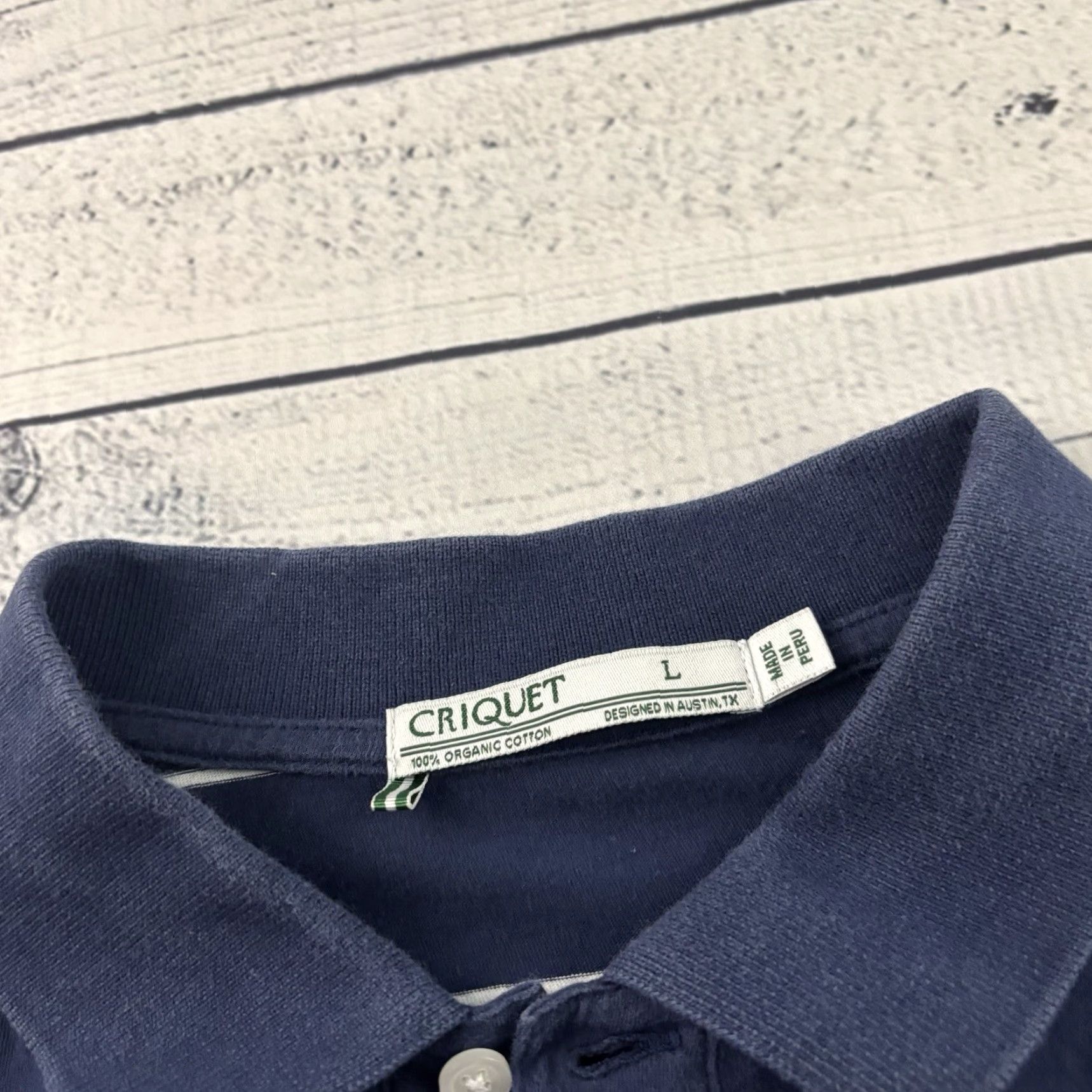 Vintage Criquet Striped Short Sleeve Pocket Golf Polo Shirt Men's L Blue White Size US L / EU 52-54 / 3 - 3 Thumbnail