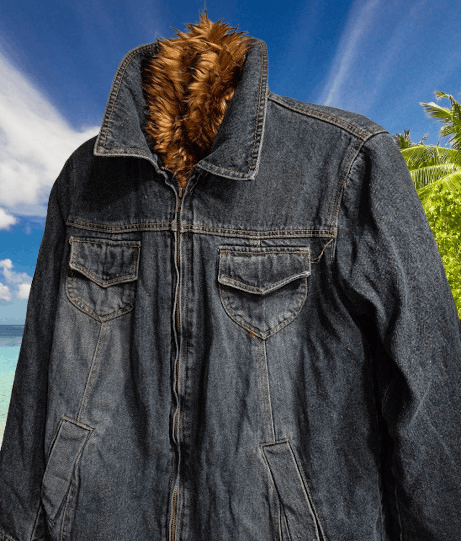Faded Glory Faded Glory Medium Jean Jacket With Faux Fur Lining Size M / US 6-8 / IT 42-44 - 5 Thumbnail