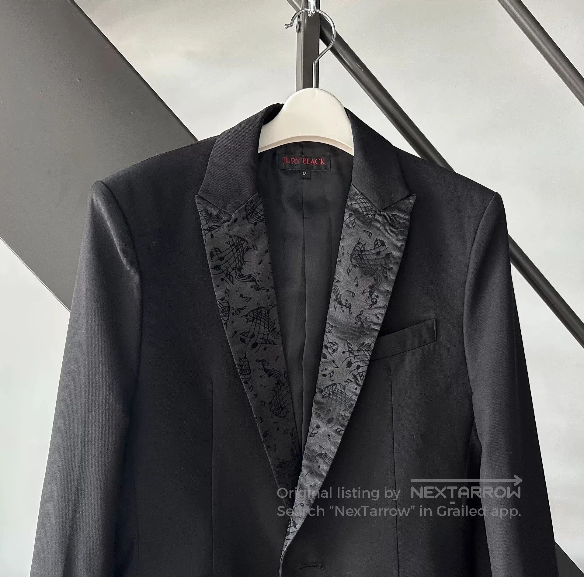 Japanese Brand Jury Black Tailored Velvet Note Jacket. Size US M / EU 48-50 / 2 - 2 Thumbnail