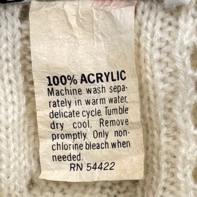 Vintage VINTAGE Keneth Too Plus Cardigan Sweater Plus 1X Ivory 80s Grandmacore Fisherman Women Size XL / US 12-14 / IT 48-50 - 7 Thumbnail