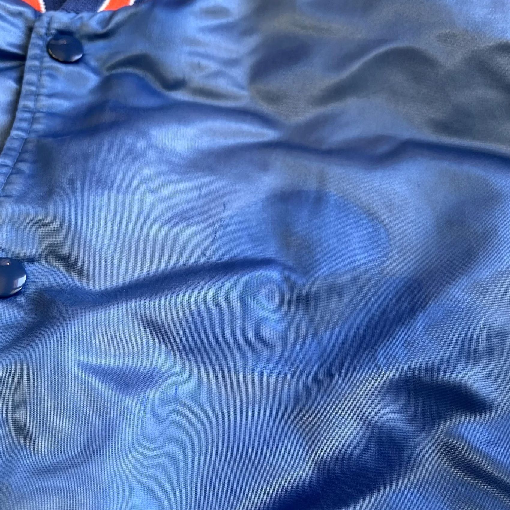 Chalk Line VINTAGE Chalk Line Jacket Mens 2XL Blue Satin Varsity Bomber USA Made Size US XXL / EU 58 / 5 - 4 Thumbnail
