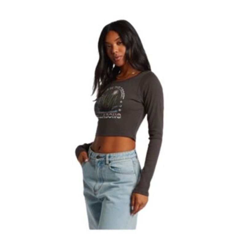Billabong Billabong “Dancing in the Wild” Long Sleeve Cropped T-Shirt Size M / US 6-8 / IT 42-44 - 4 Thumbnail