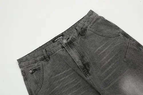 Japanese Brand × Jean American retro high street gradient washed straight jeans Size US 34 / EU 50 - 3 Thumbnail