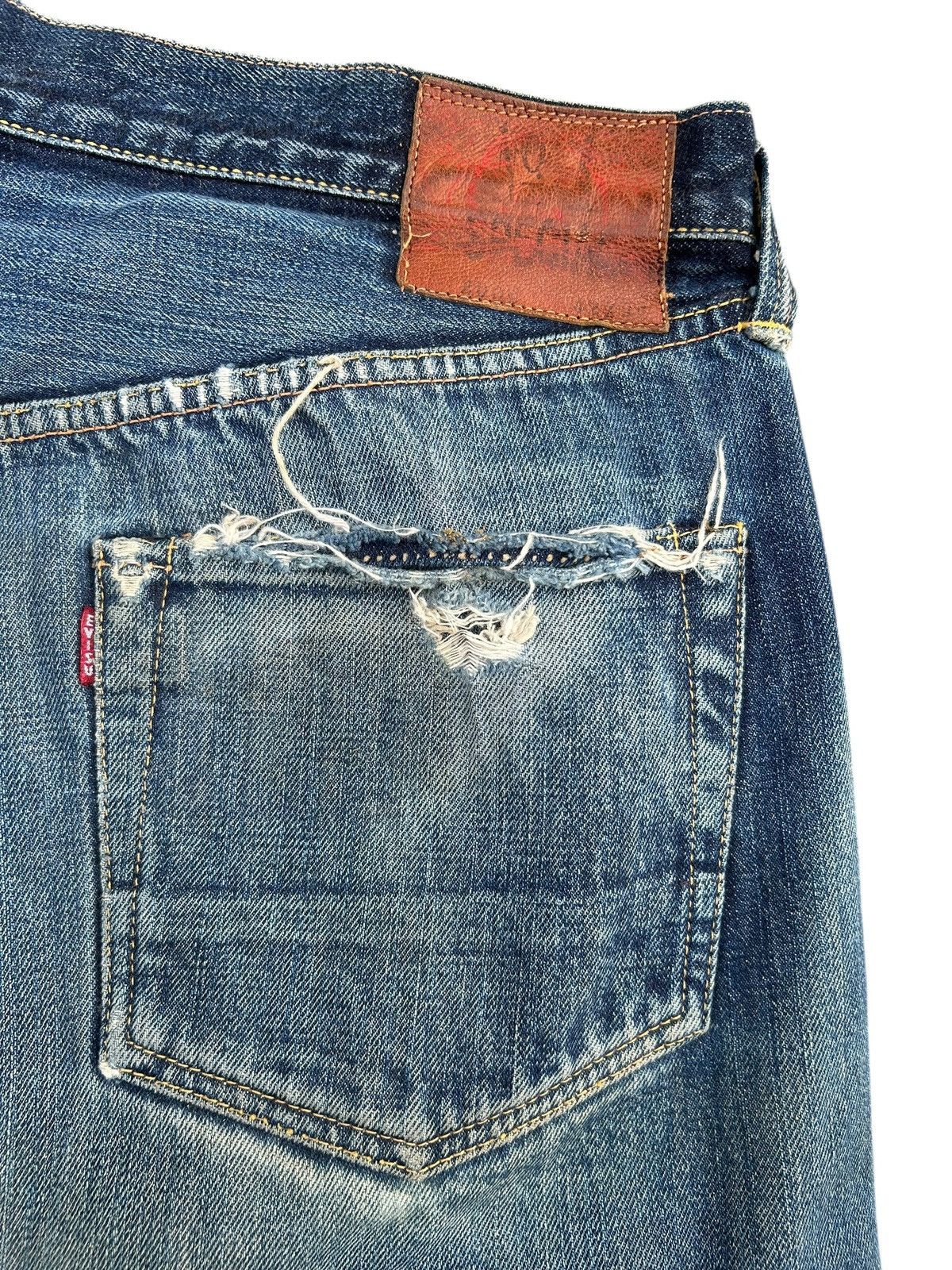 Kapital Thrashed Vintage Evisu Selvedge No1 Special Denim Jeans Size US 37 - 12 Thumbnail