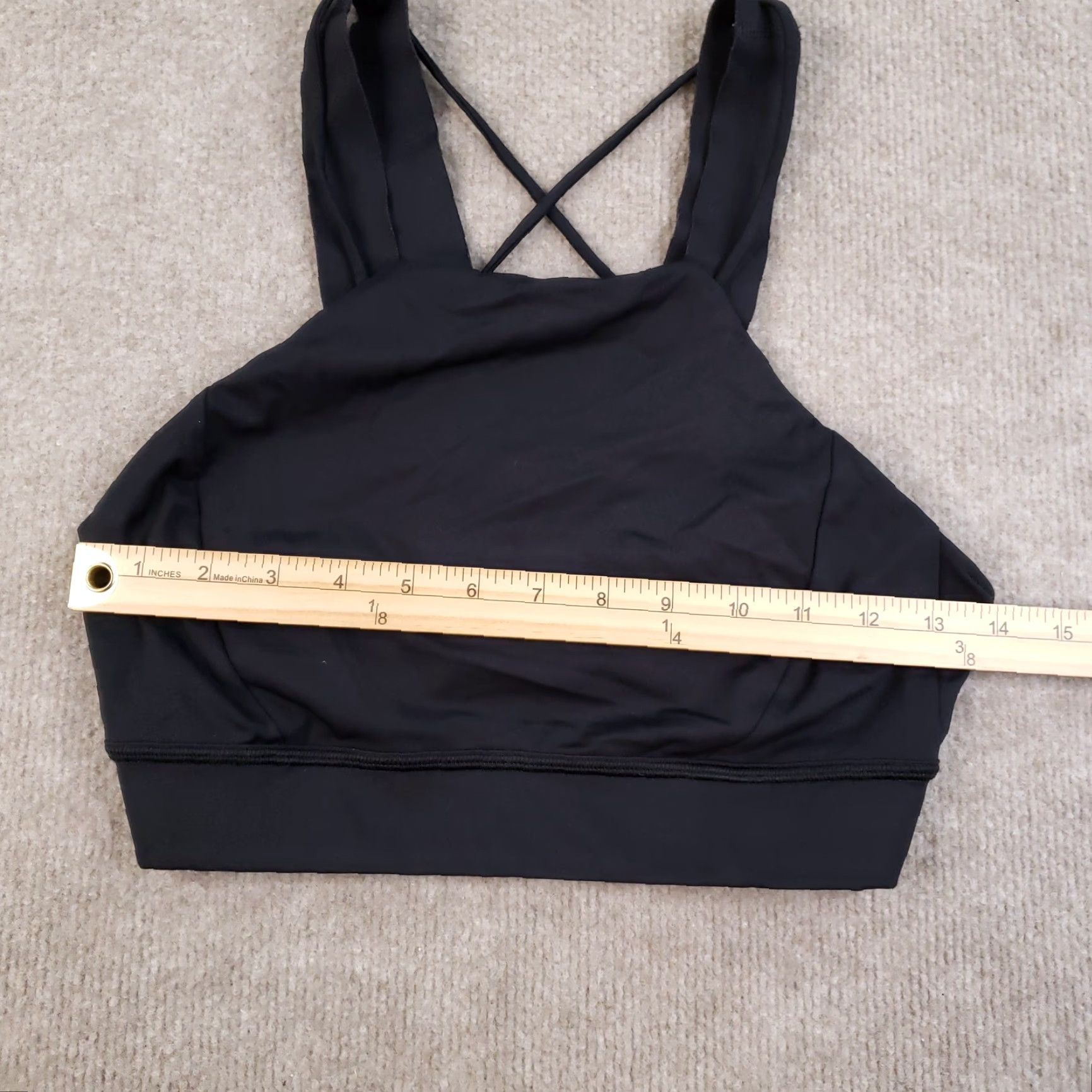 Lululemon Lululemon Strong at Heart Bra Womens Size 8 Black Medium Support Criss Cross Size ONE SIZE - 2 Thumbnail