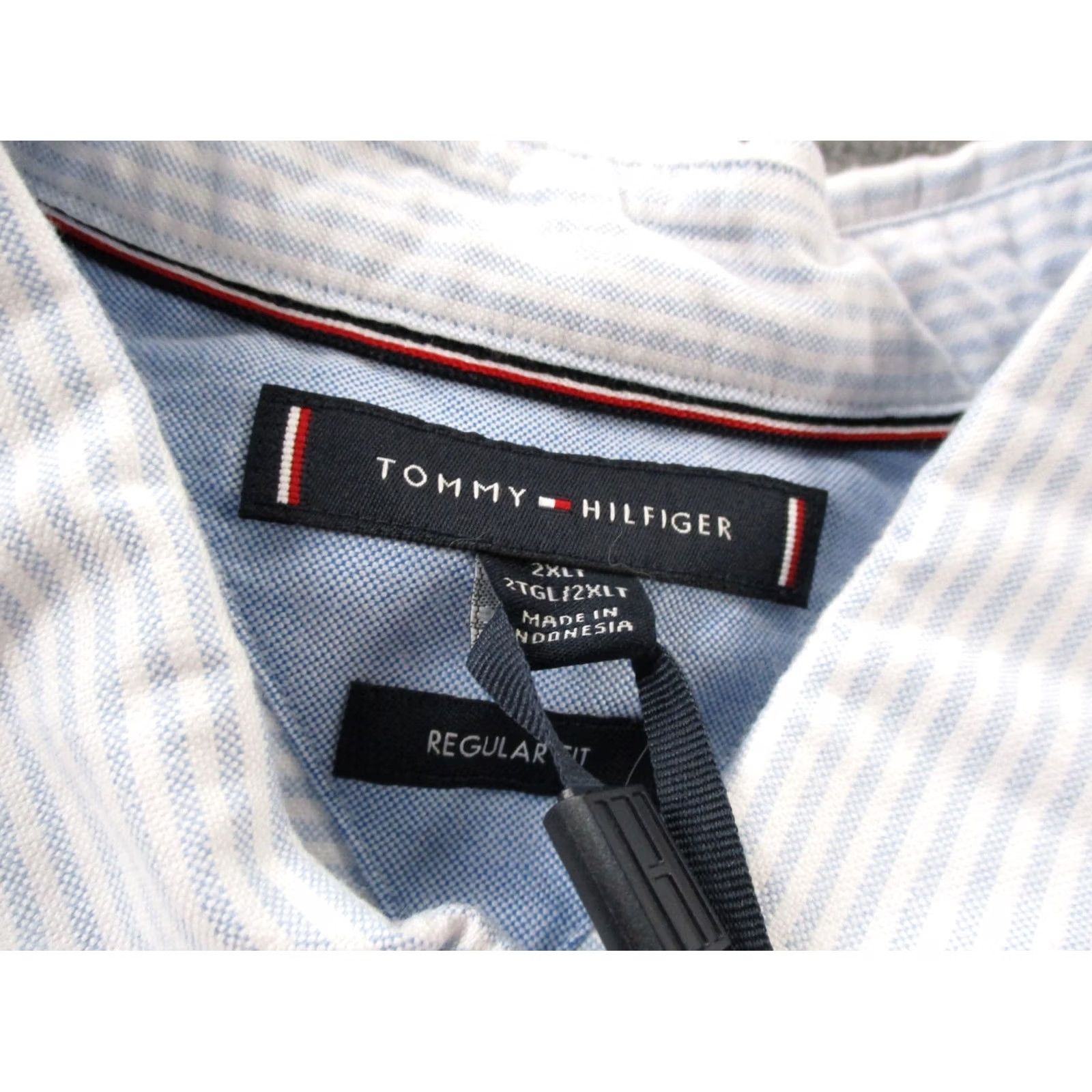 Tommy Hilfiger Tommy Hilfiger Shirt Mens 2XLT Striped Business Lightweight Classic Preppy NEW Shirt Mens 2XLT Blue Striped Button-Up Colonial Preppy Logo Mens 2XLT Size US XXL / EU 58 / 5 - 6 Thumbnail