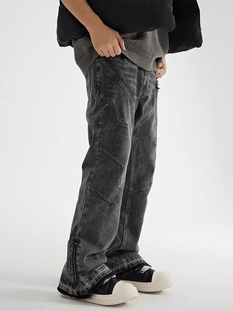 Japanese Brand × Jean Vintage high street washed loose ripped jeans Size US 36 / EU 52 - 3 Thumbnail