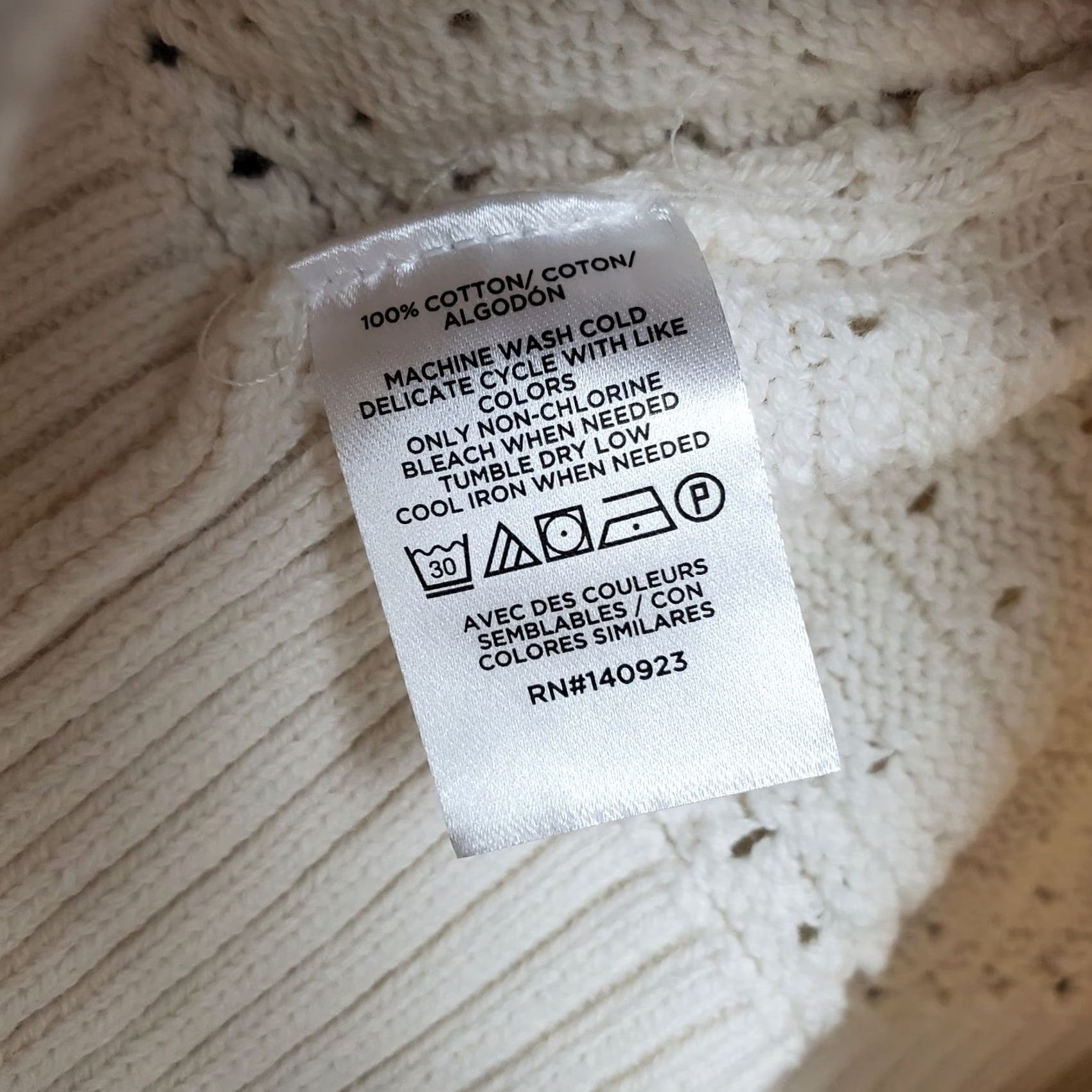 Loft LOFT Womens Tan Knit Raglan Sleeve Crew Neck Pullover Textured Sweater Size M Size M / US 6-8 / IT 42-44 - 6 Thumbnail