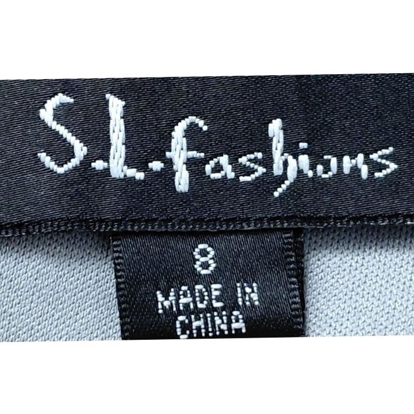 Vintage S.L. Fashions Gray Layered Sleeveless Knee Length Dress Women Size 8 Size M / US 6-8 / IT 42-44 - 4 Thumbnail