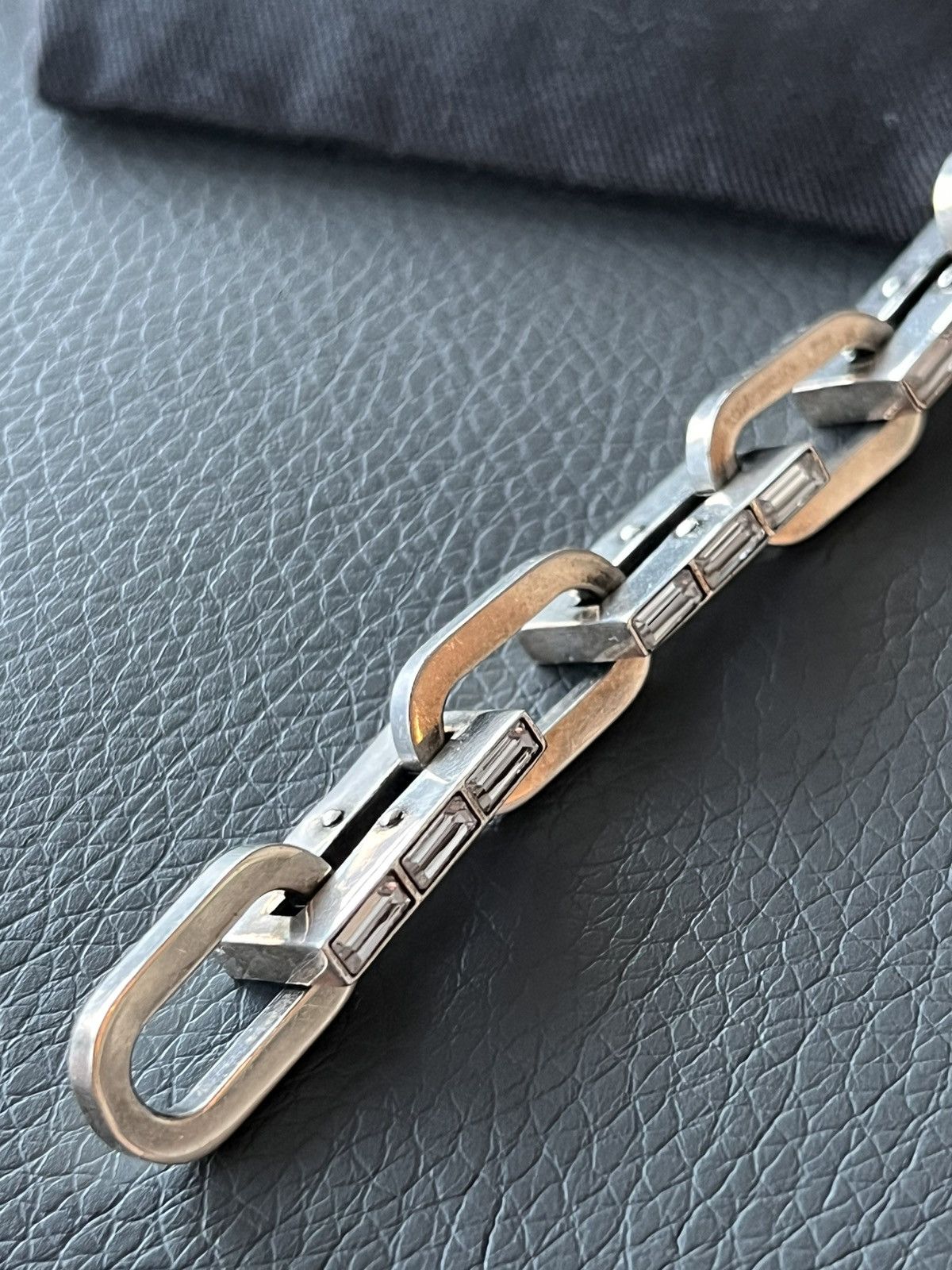 Saint Laurent Paris Saint Laurent Runway Brass Metal Distressed Punk Bracelet Size ONE SIZE - 12 Thumbnail
