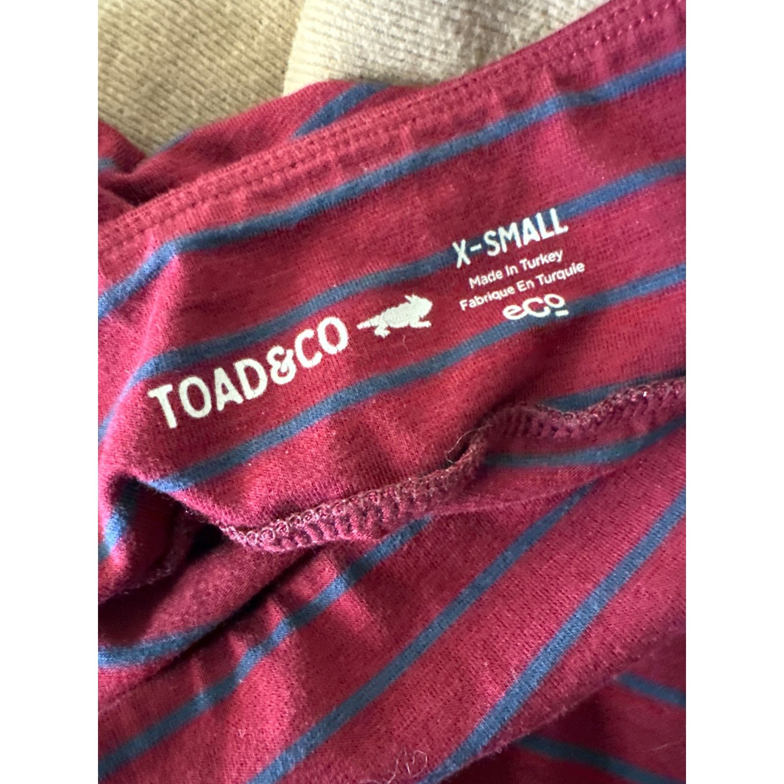 Toad&Co TOAD & CO Moxi Pencil Pull on Skirt Marron Red Stripe Size 26" / US 2 / IT 38 - 4 Thumbnail