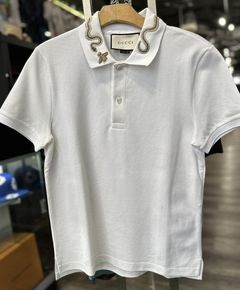 Gucci snake hotsell polo white