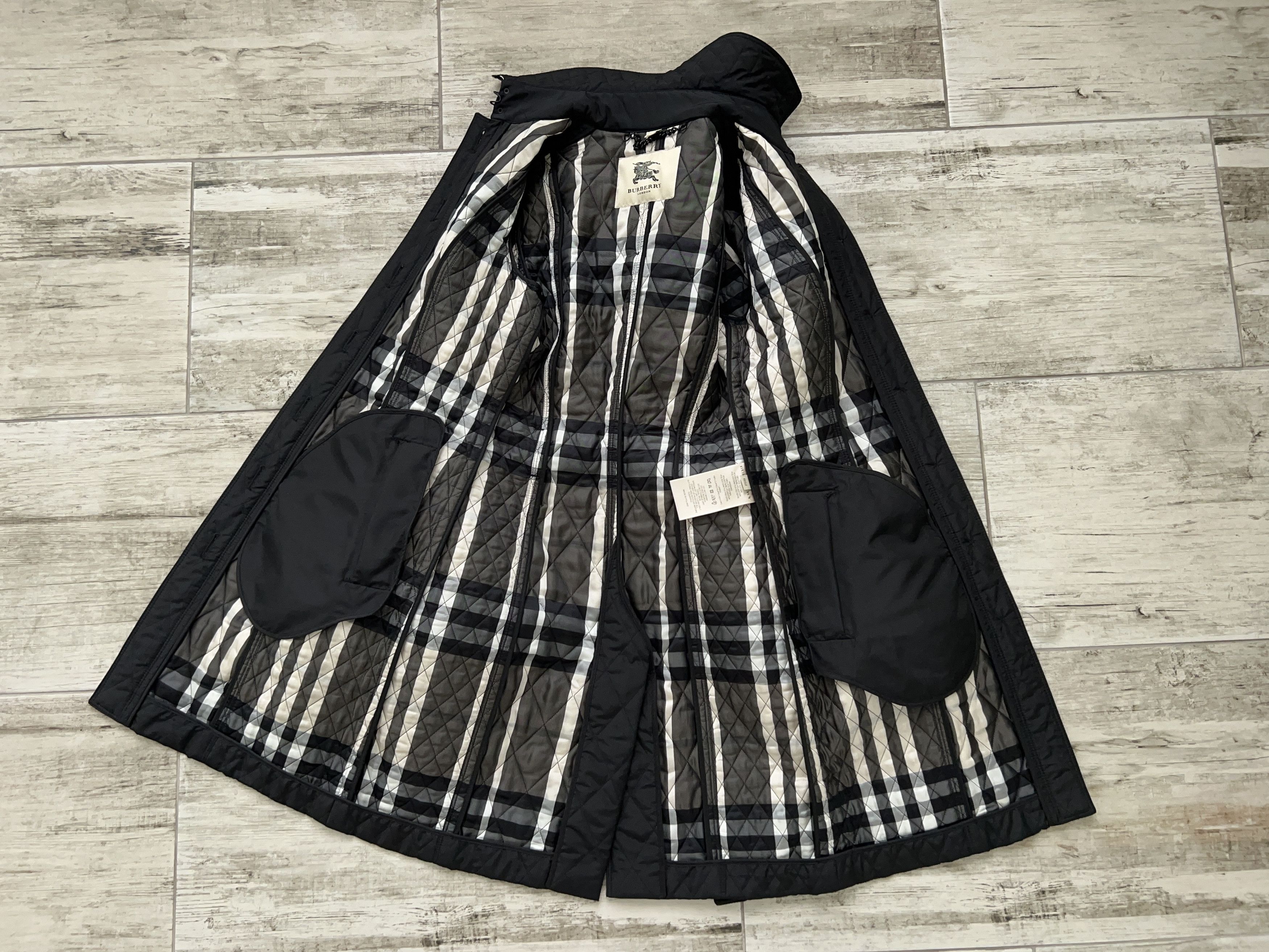 Burberry Womens Burberry Long Jacket Coat Quilted Black Size US 2 Size XS / US 0-2 / IT 36-38 - 6 Thumbnail