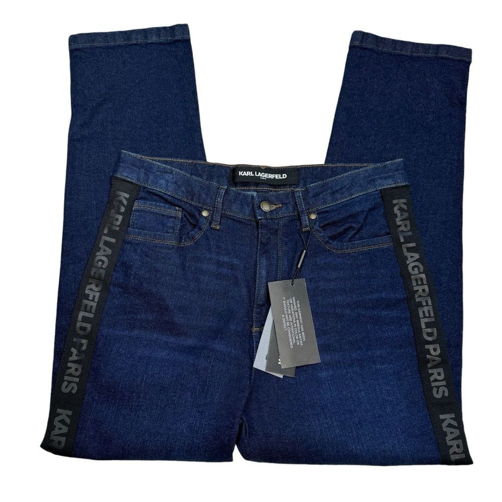Karl Lagerfeld NWT New $100 Karl Lagerfeld Paris Contrast Logo Taping Jean Size 26" / US 2 / IT 38 - 3 Thumbnail