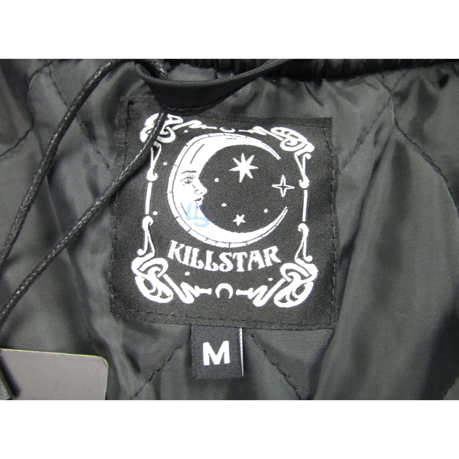 Killstar KILLSTAR Fearless Varsity Jacket Womens Medium Black Quilted Skull Gothic Bomber Size M / US 6-8 / IT 42-44 - 2 Thumbnail