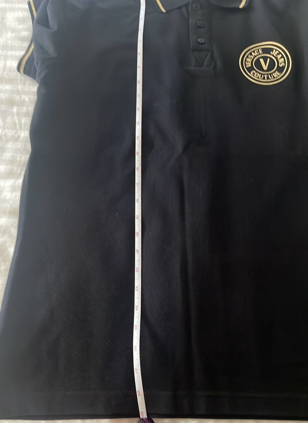 Versace Jeans Couture Versace Jeans Couture Black Polo with Gold Trim.NWOT Size US L / EU 52-54 / 3 - 3 Thumbnail