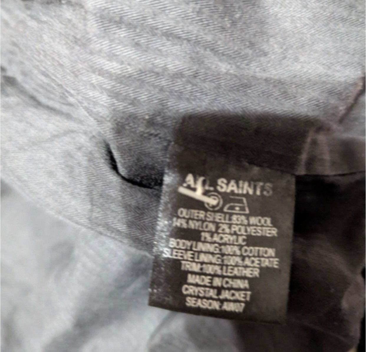 Allsaints Allsaints Spitalfields rare man crystal leather jacket 2007 Size US S / EU 44-46 / 1 - 7 Thumbnail
