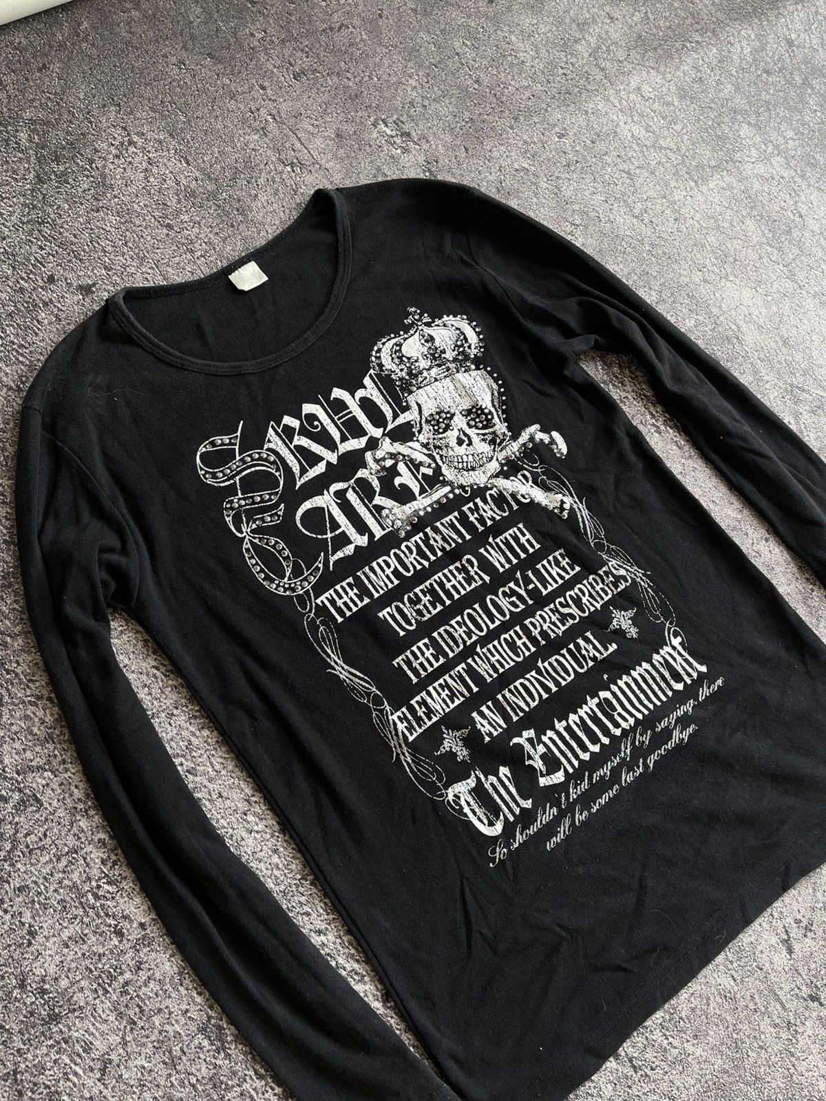 Japanese Brand Y2K Corn Flake Skull ifsixwasnine long sleeve Size US M / EU 48-50 / 2 - 2 Thumbnail