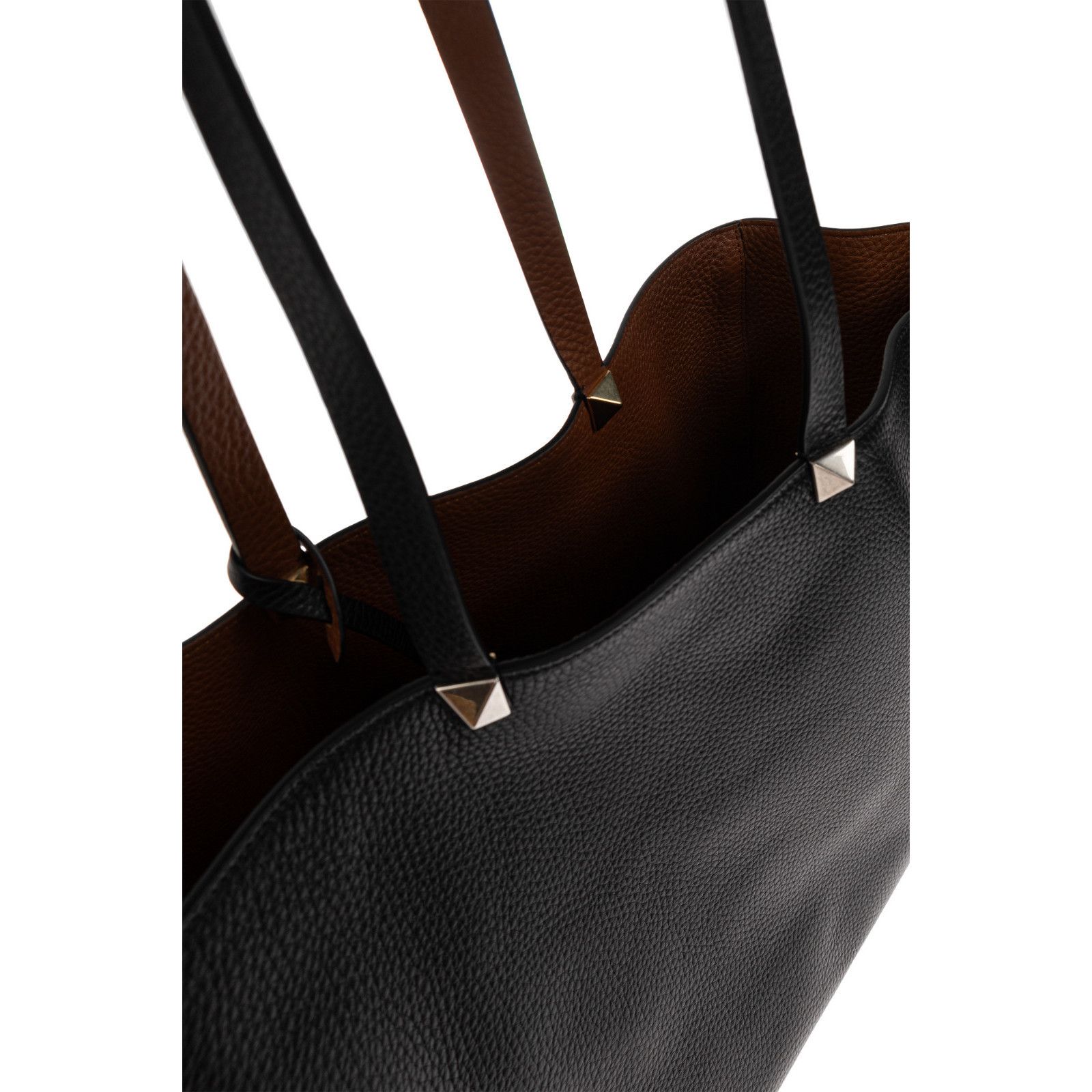 Valentino VALENTINO GARAVANI Black Reversible Leather Tote Bag New & A Size ONE SIZE - 4 Thumbnail
