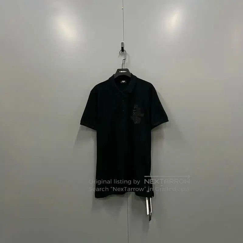 Fendi Fendi Black Short Sleeve Cotton Polo Shirt . Size US XXL / EU 58 / 5 - 1 Thumbnail