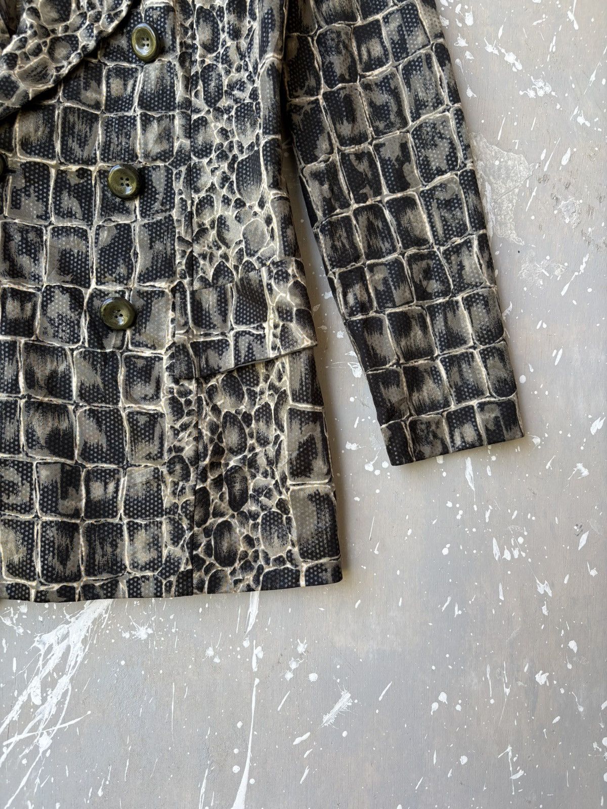 Japanese Brand Vintage Daef Snake Skin Pattern Animal Jacket Blazer Size US XS / EU 42 / 0 - 5 Thumbnail