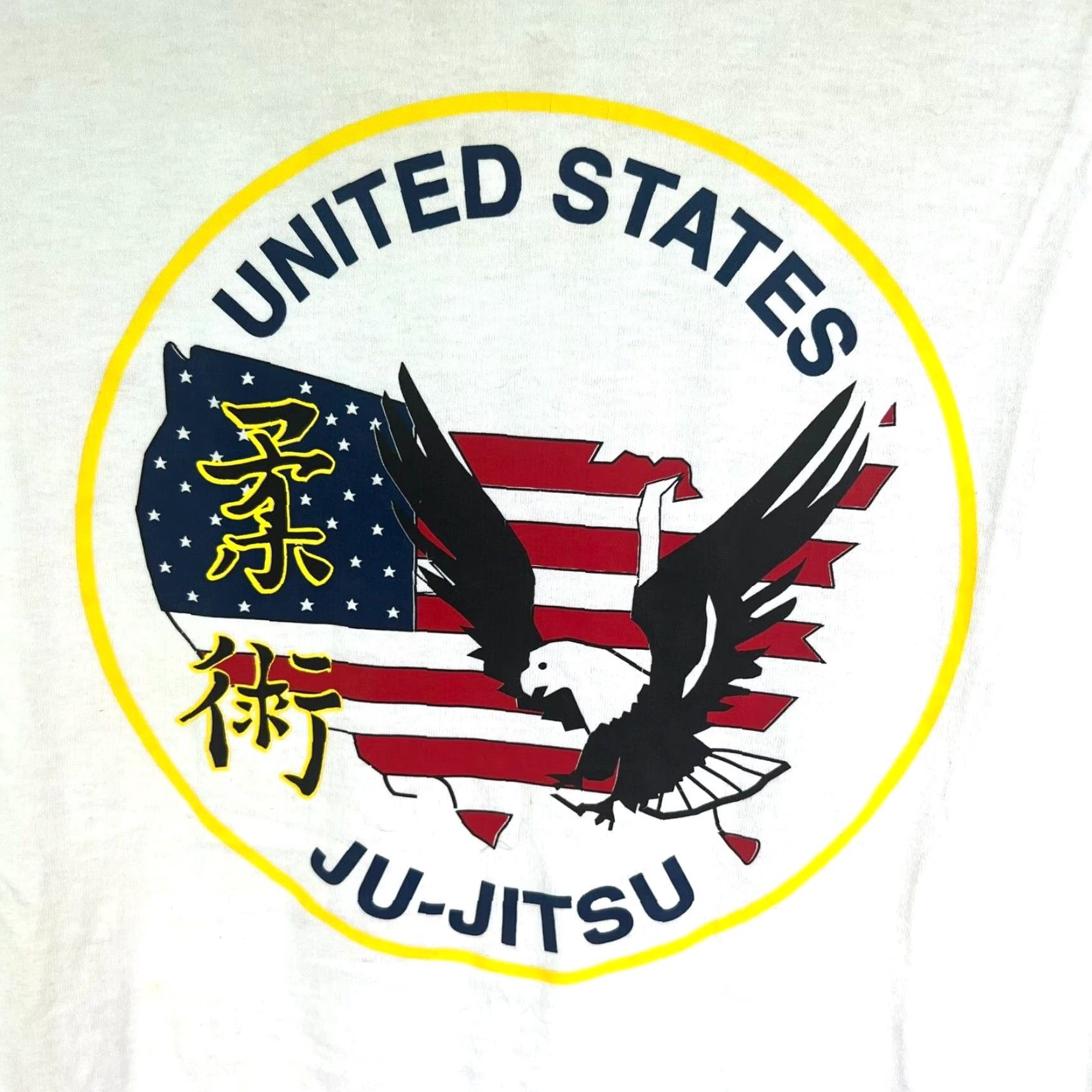 Jerzees JERZEES United States Ju-Jitsu Graphic T-Shirt Mens XL White Tag Size US XL / EU 56 / 4 - 2 Thumbnail