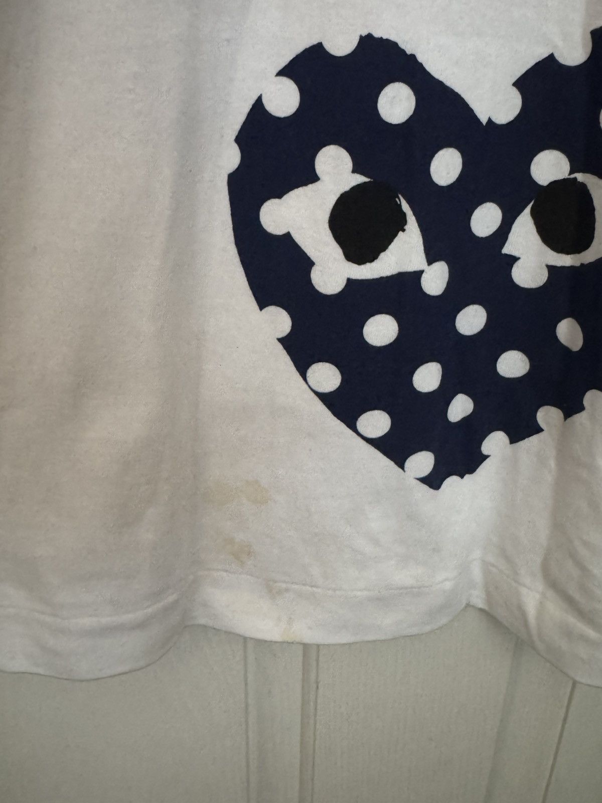 Comme des Garcons × Comme des Garcons PLAY White Comme Des Garçons Double Heart T-Shirt Size US S / EU 44-46 / 1 - 5 Thumbnail
