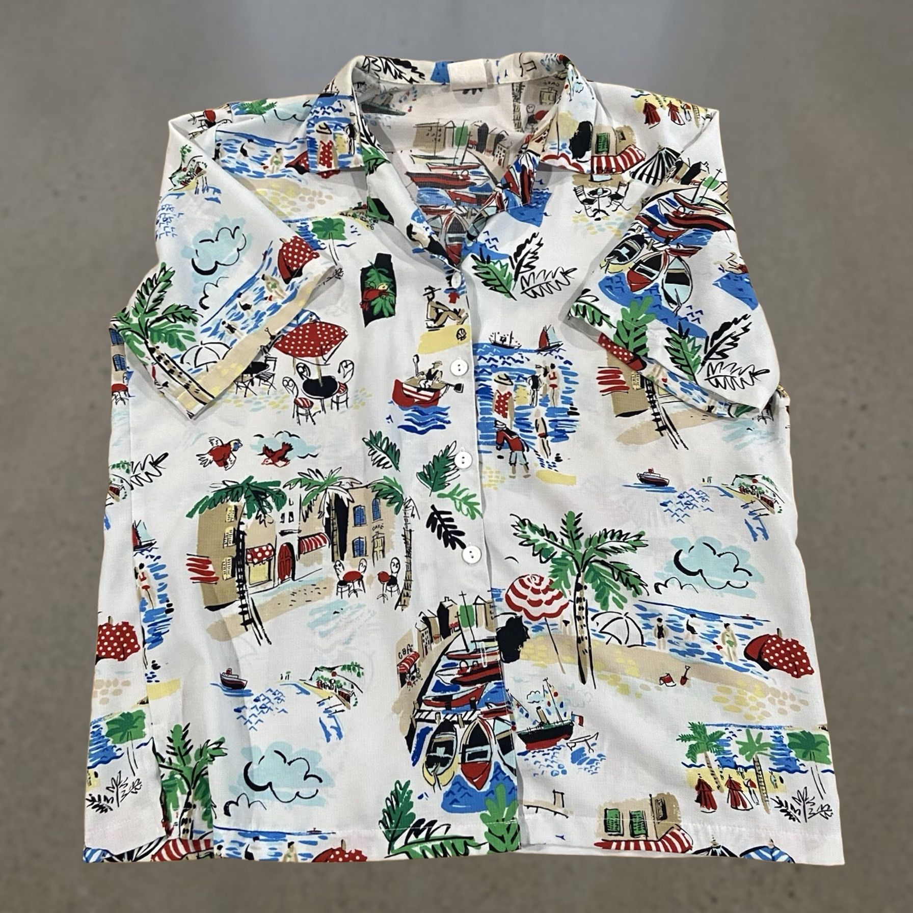GRAFF VINTAGE Graff Button-Down Shirt White XL Men Collared 80s Workwear Short Sleeve Front Button Down Top Size US XL / EU 56 / 4 - 1 Thumbnail