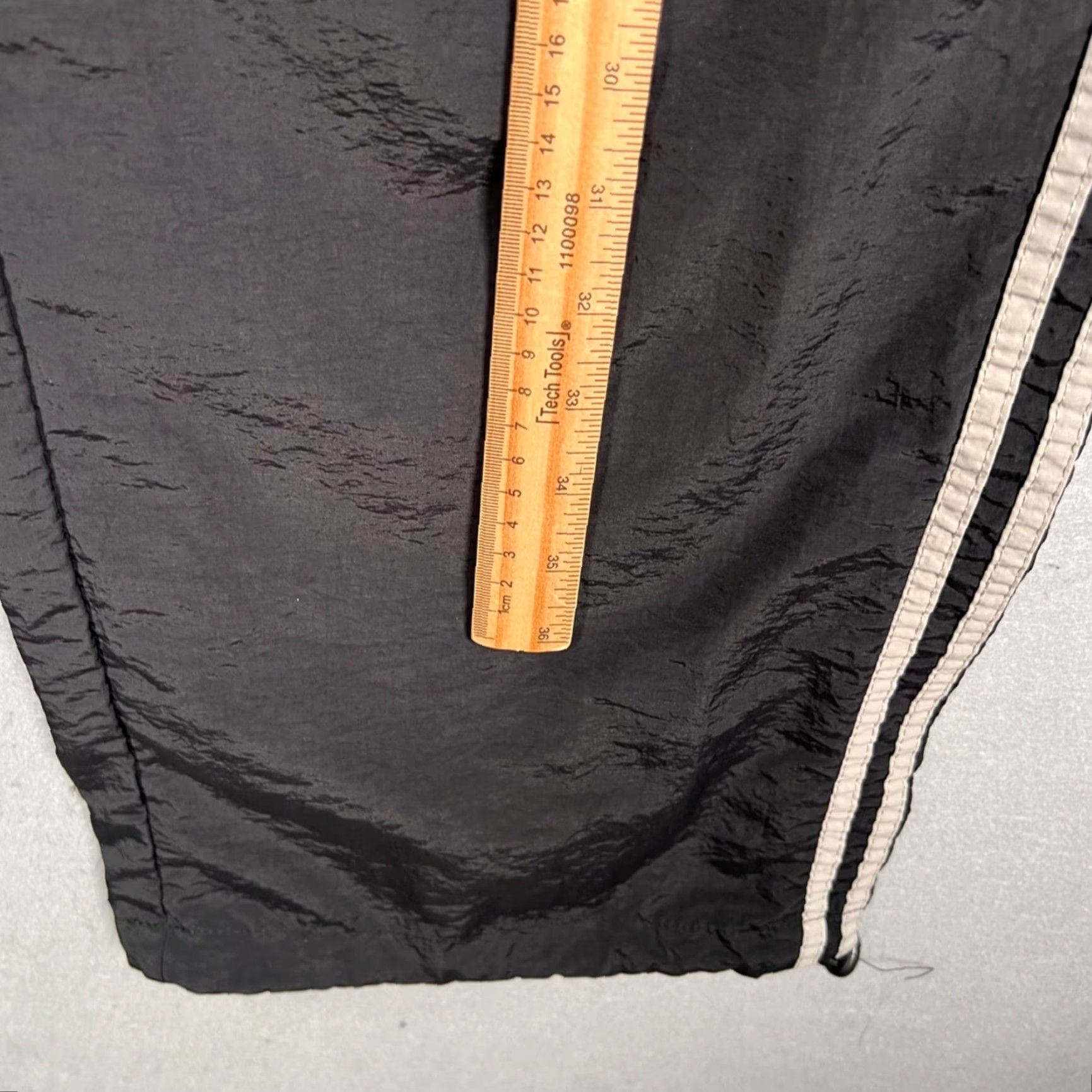 Vintage Elfric Eden Womens Large Black Beige Nylon Wide-Leg Track Pants Windbreaker Pants Mens? Womens Size 36" / US 14 / IT 50 - 5 Thumbnail