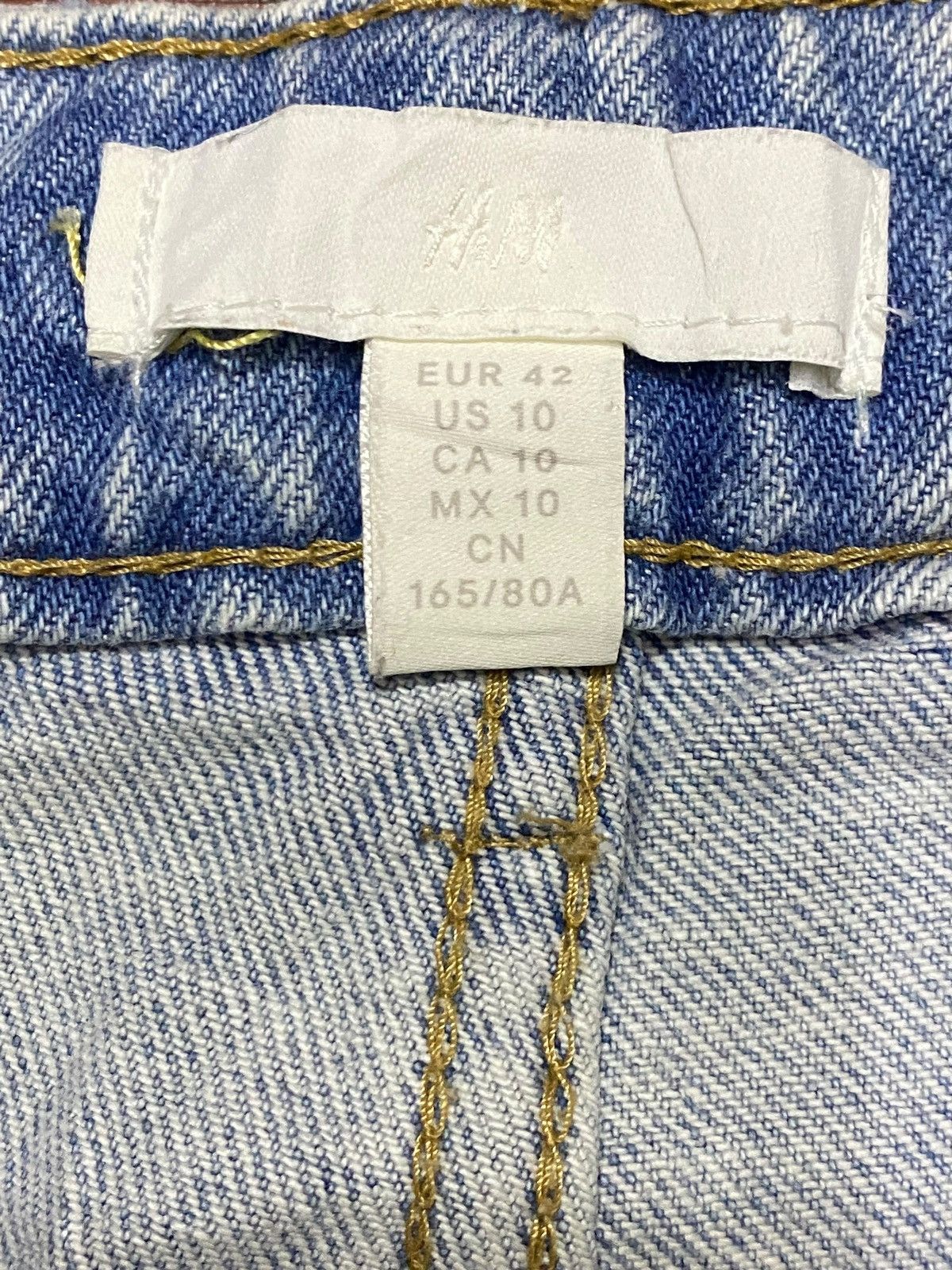 H&M Vintage Japanese Brand Faded Wash Distressed Baggy Jeans Size US 30 / EU 46 - 12 Thumbnail