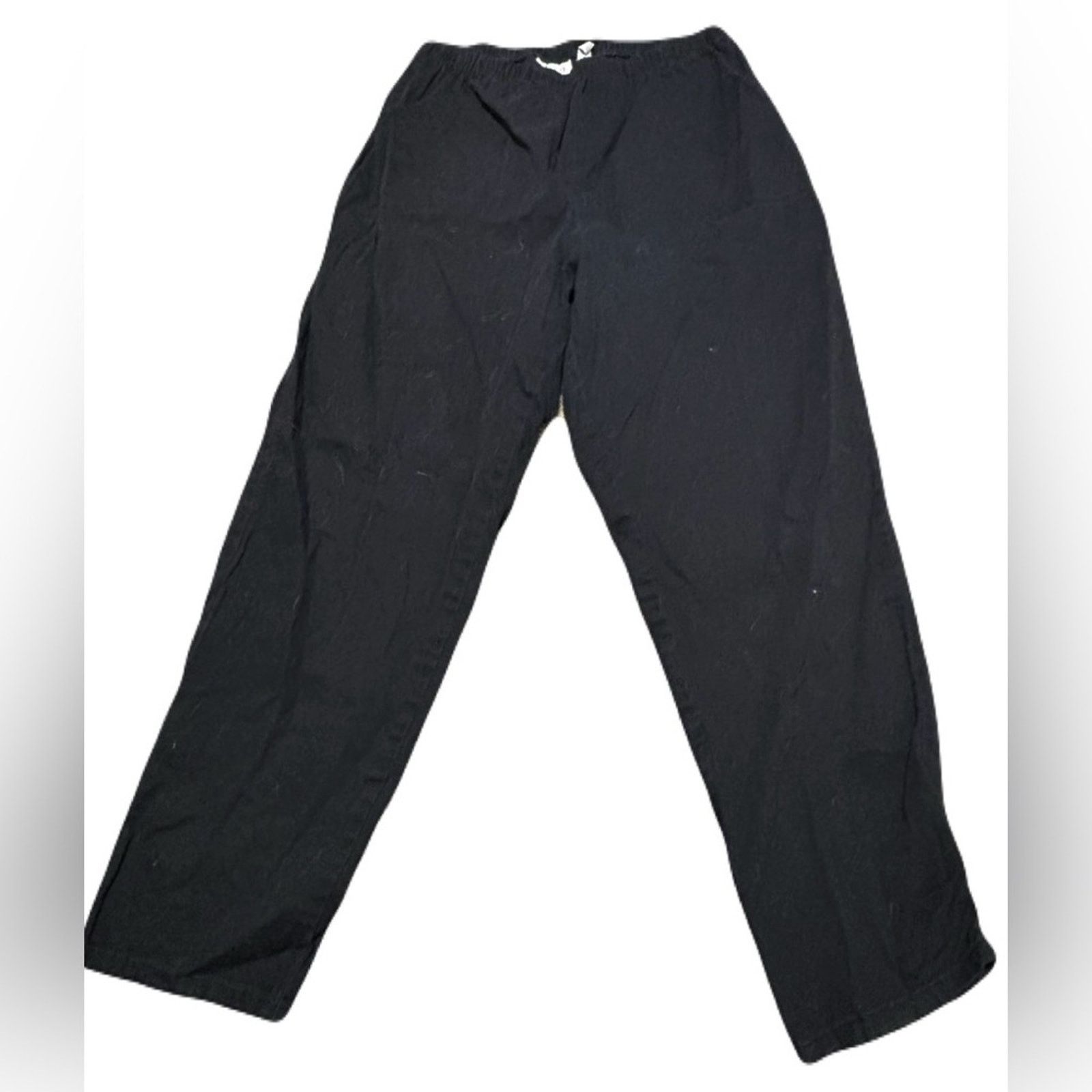 Denim & Co. (D&Co) Stretchy Black Pants: Size 1X Size 32" / US 10 / IT 46 - 1 Thumbnail