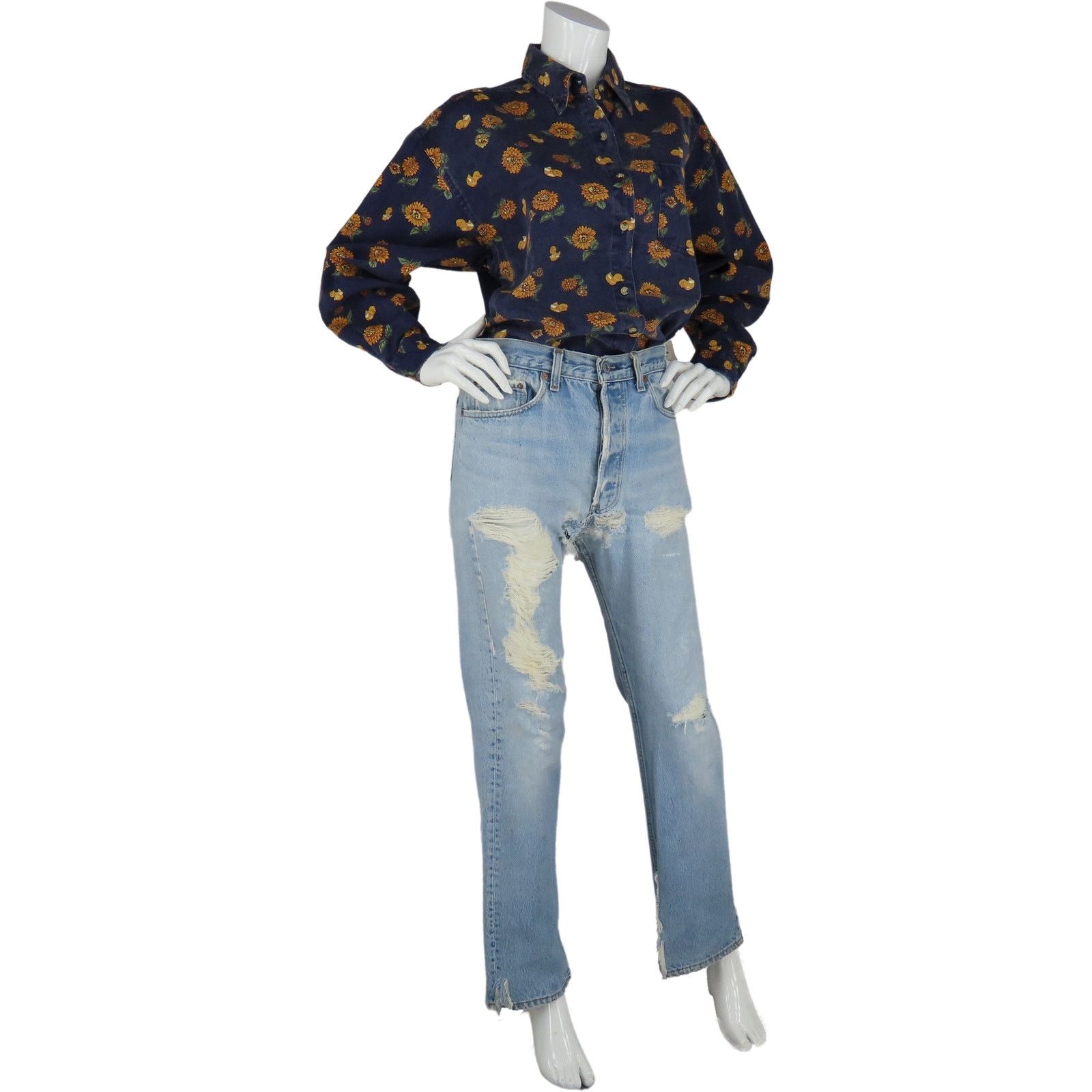 Levi's 80s Vintage Levi's 501 Distressed Light Wash Denim Jeans Size US 31 - 12 Thumbnail
